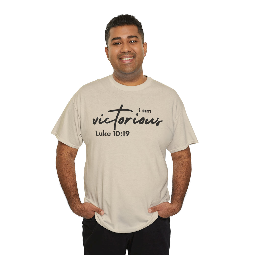 I Am Victorious Christian T-Shirt – Luke 10:19 Scripture Tee | Faith-Based Apparel