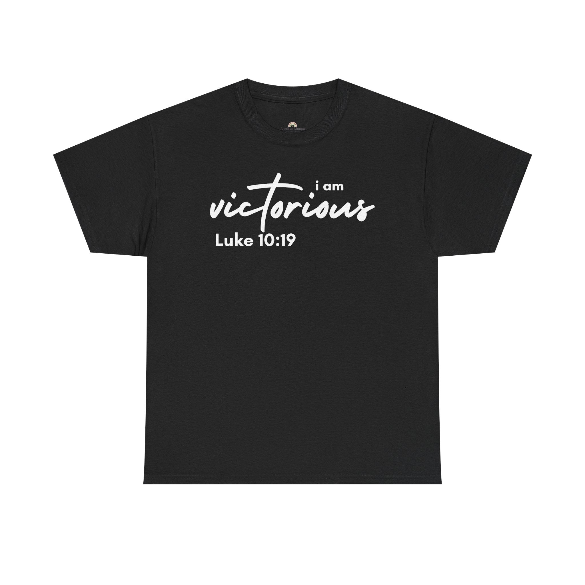 I Am Victorious Christian T-Shirt – Luke 10:19 Scripture Tee | Faith-Based Apparel