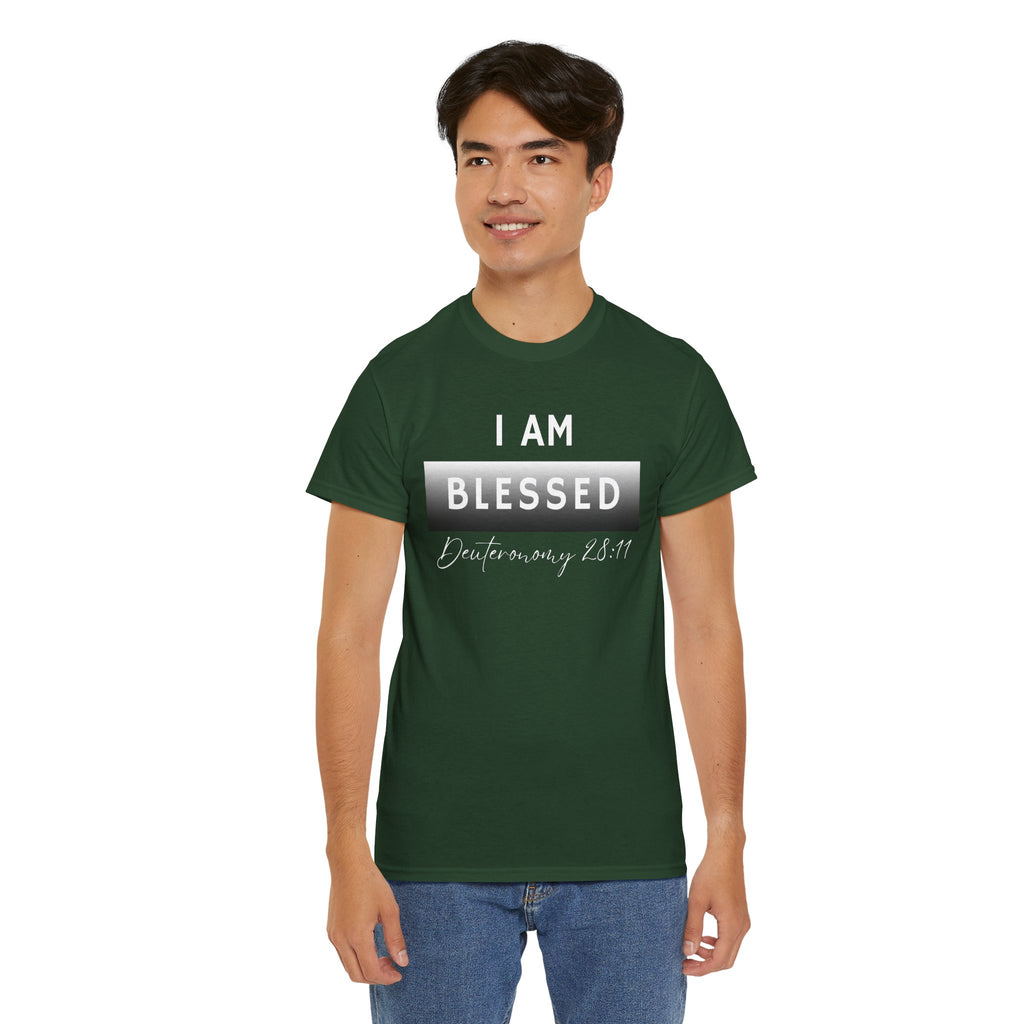I Am Blessed Christian T-Shirt — Deuteronomy 28:11 Scripture Faith Tee (2)