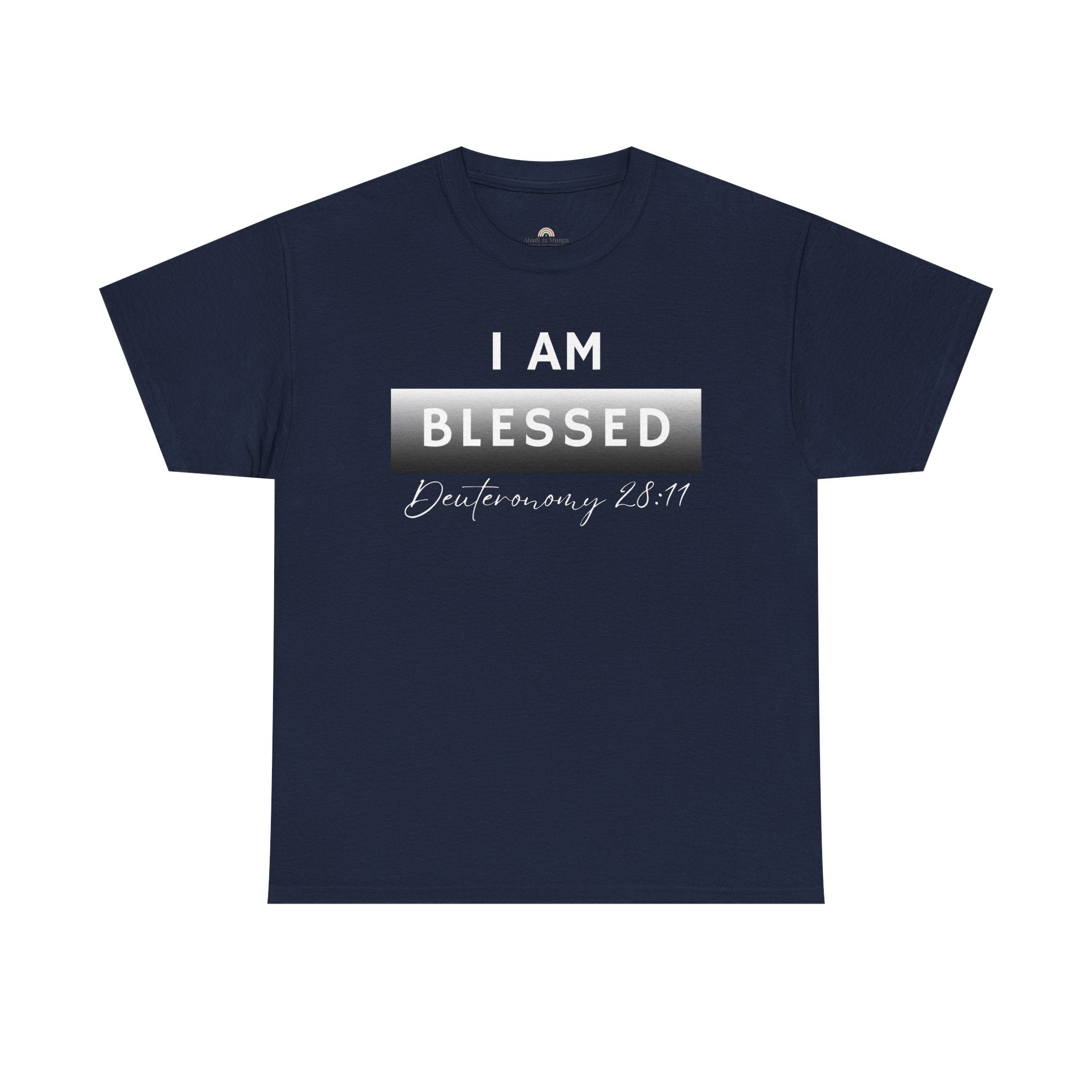 I Am Blessed Christian T-Shirt — Deuteronomy 28:11 Scripture Faith Tee (2)