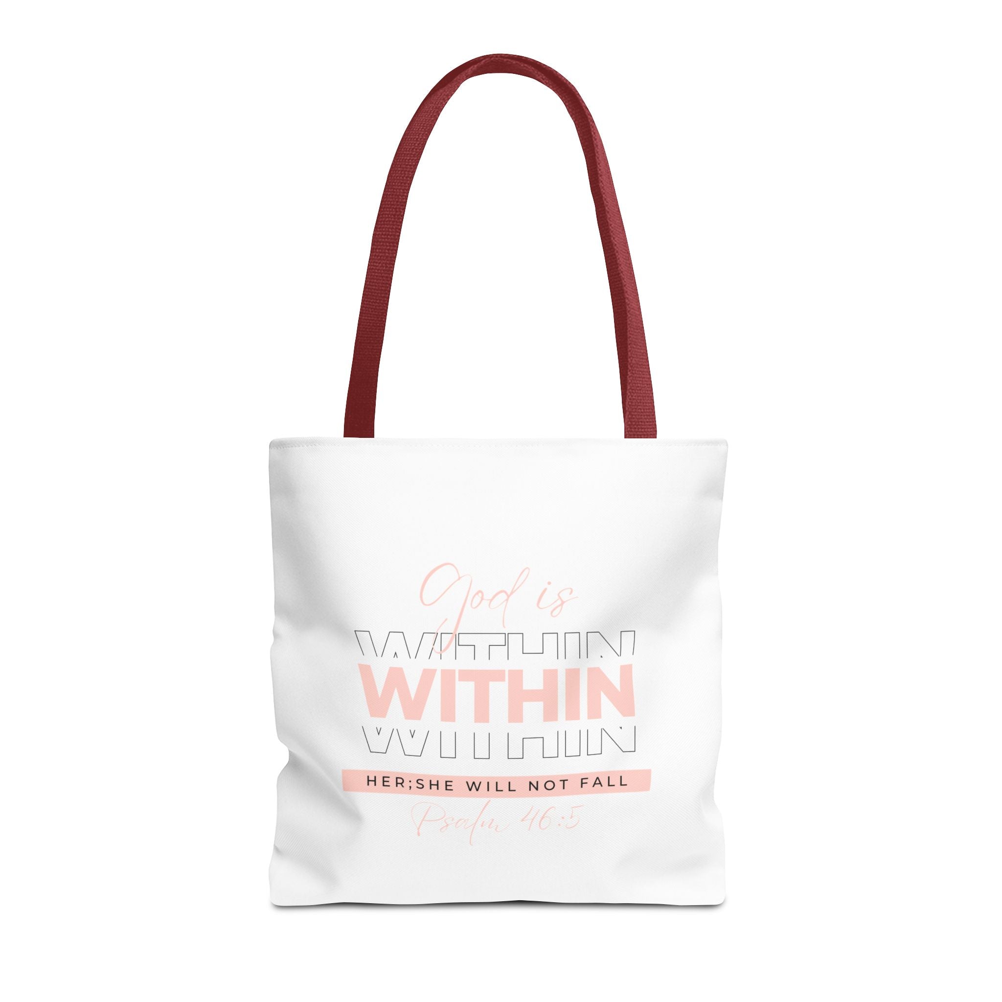 God Is Within Her Tote Bag – Psalm 46:5 Christian Scripture Tote for Women