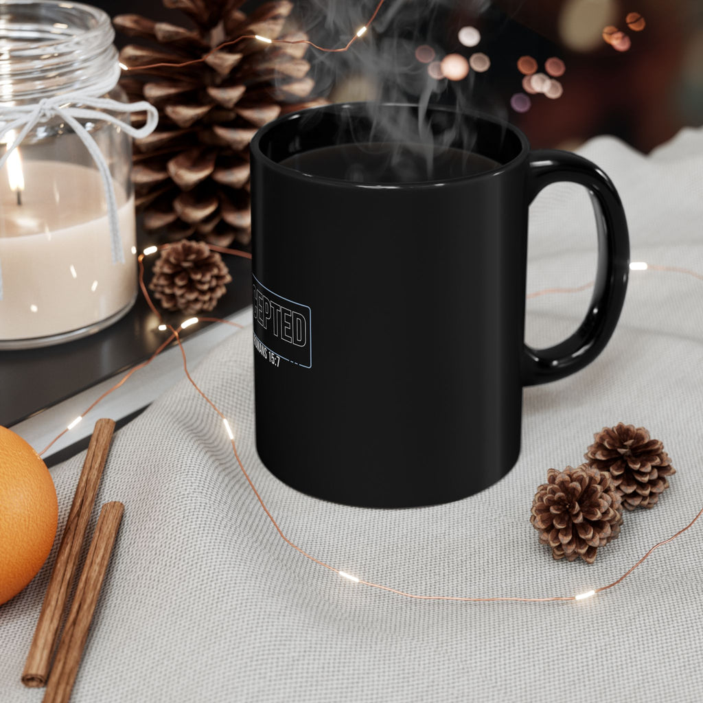 “I Am Accepted” Christian Ceramic Mug – Romans 15:7 Scripture Coffee Cup (11oz & 15oz) – Faith-Inspired Gift