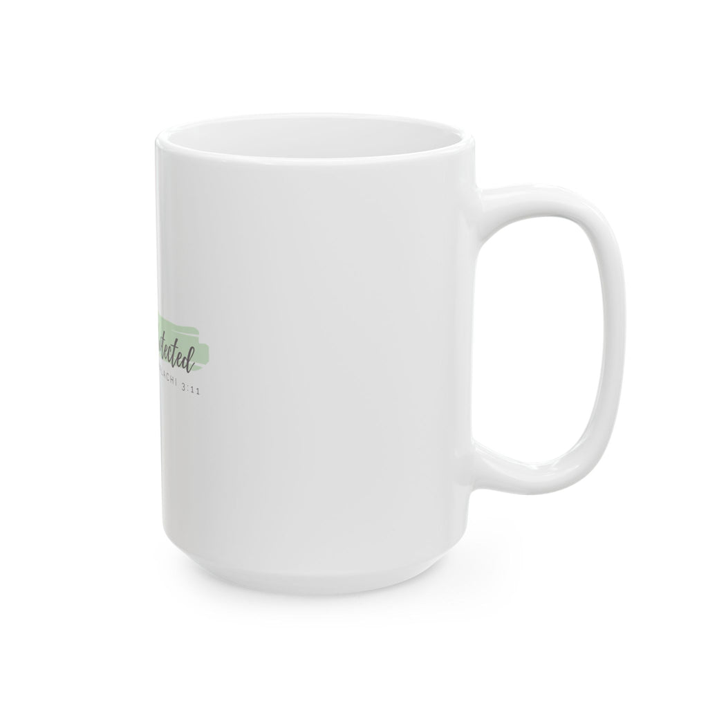“Covered & Protected” Christian Ceramic Mug – Malachi 3:11 Scripture Coffee Cup (11oz & 15oz)