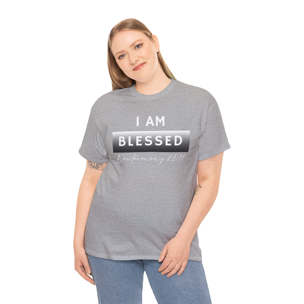 I Am Blessed Christian T-Shirt — Deuteronomy 28:11 Scripture Faith Tee (2)