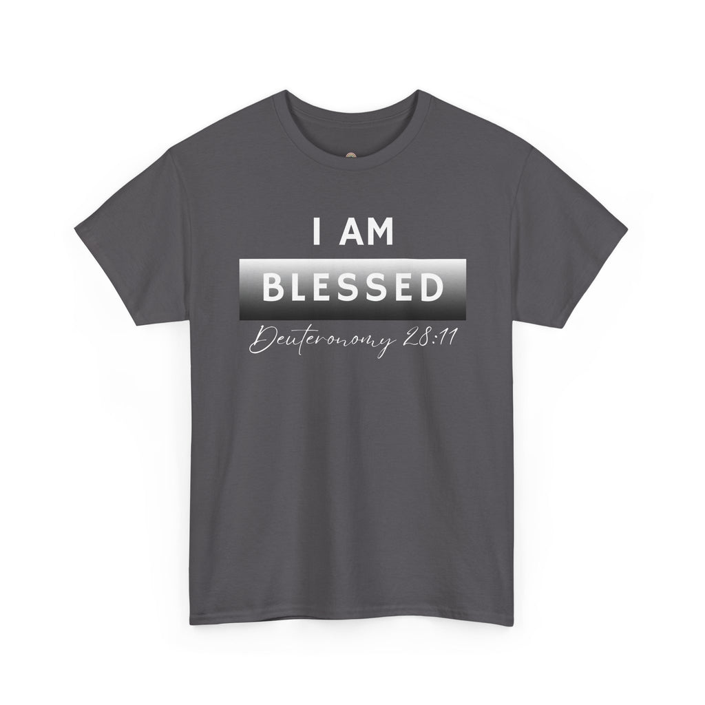 I Am Blessed Christian T-Shirt — Deuteronomy 28:11 Scripture Faith Tee (2)