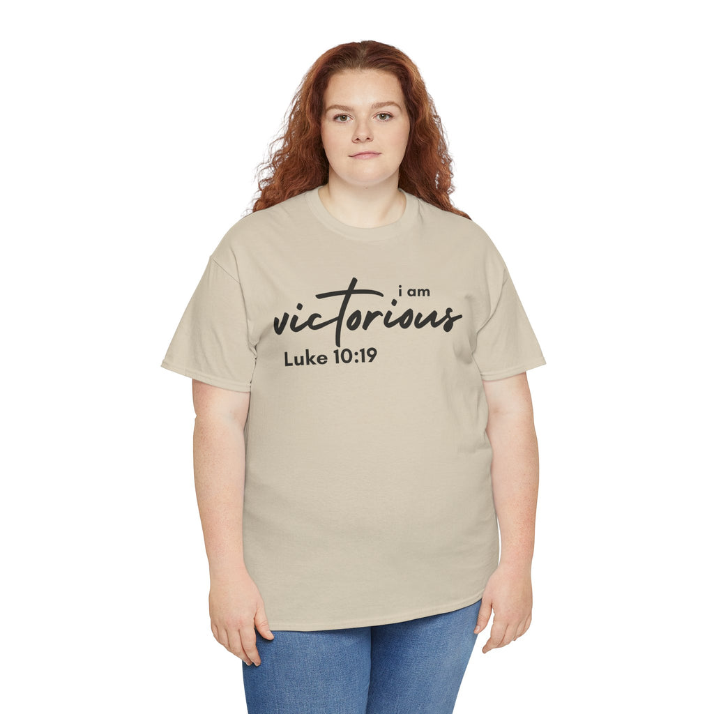 I Am Victorious Christian T-Shirt – Luke 10:19 Scripture Tee | Faith-Based Apparel