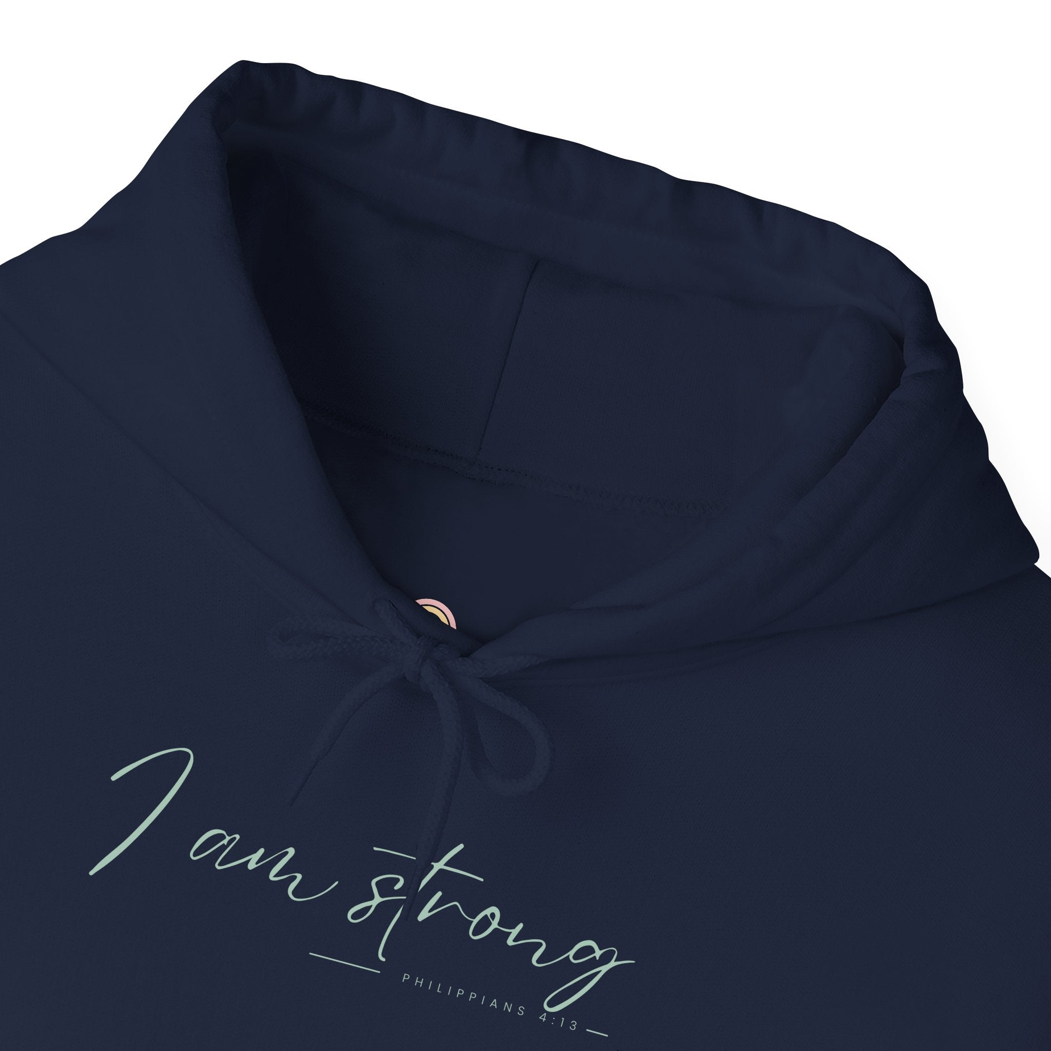 I Am Strong Hoodie – Philippians 4:13 Christian Unisex Faith Sweatshirt