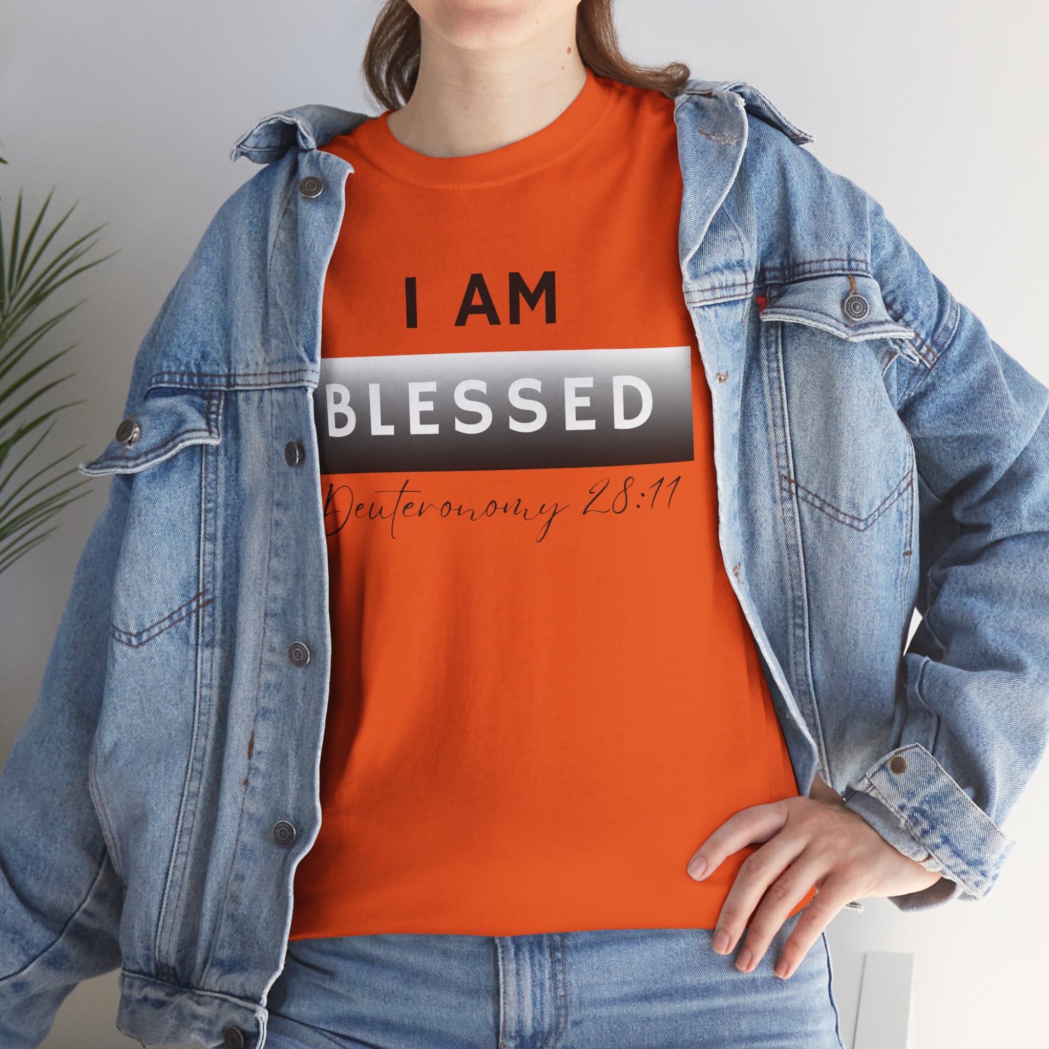 I Am Blessed Christian T-Shirt — Deuteronomy 28:11 Scripture Faith Tee