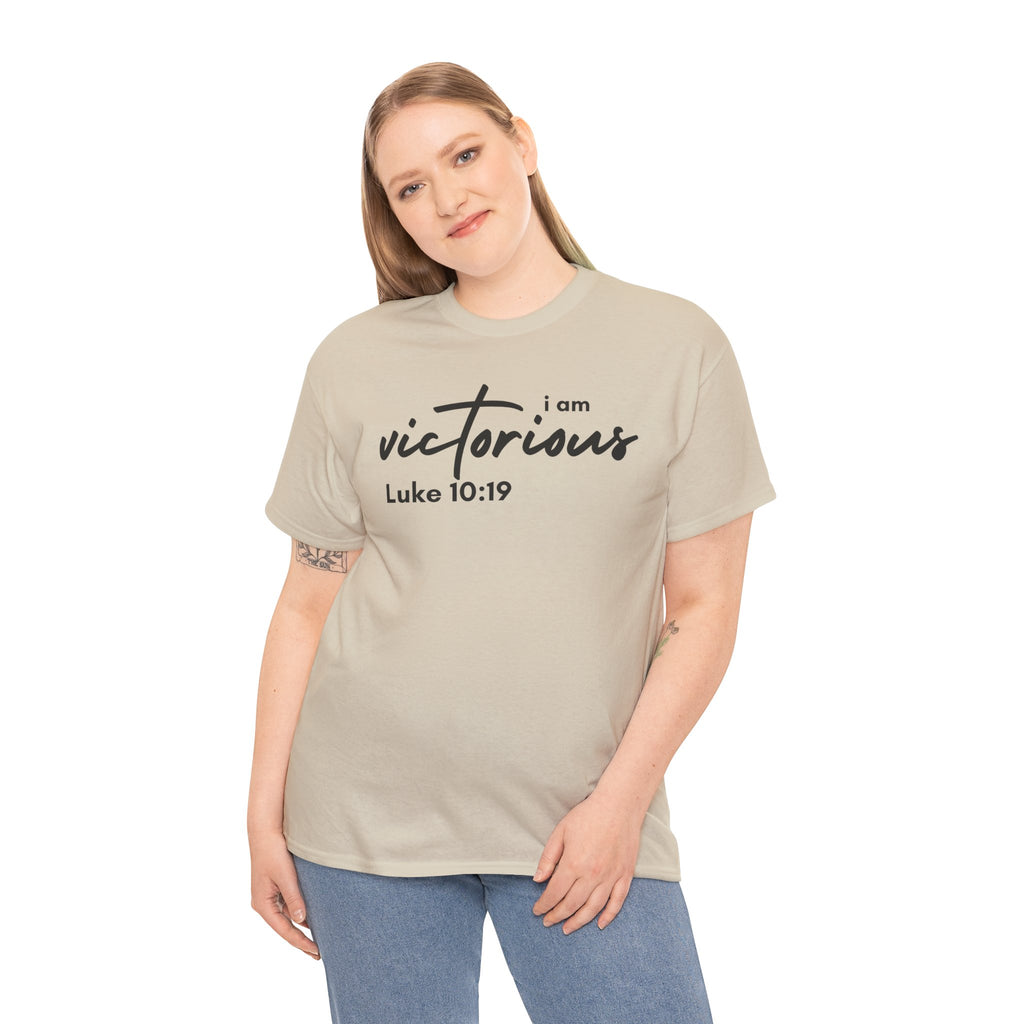 I Am Victorious Christian T-Shirt – Luke 10:19 Scripture Tee | Faith-Based Apparel