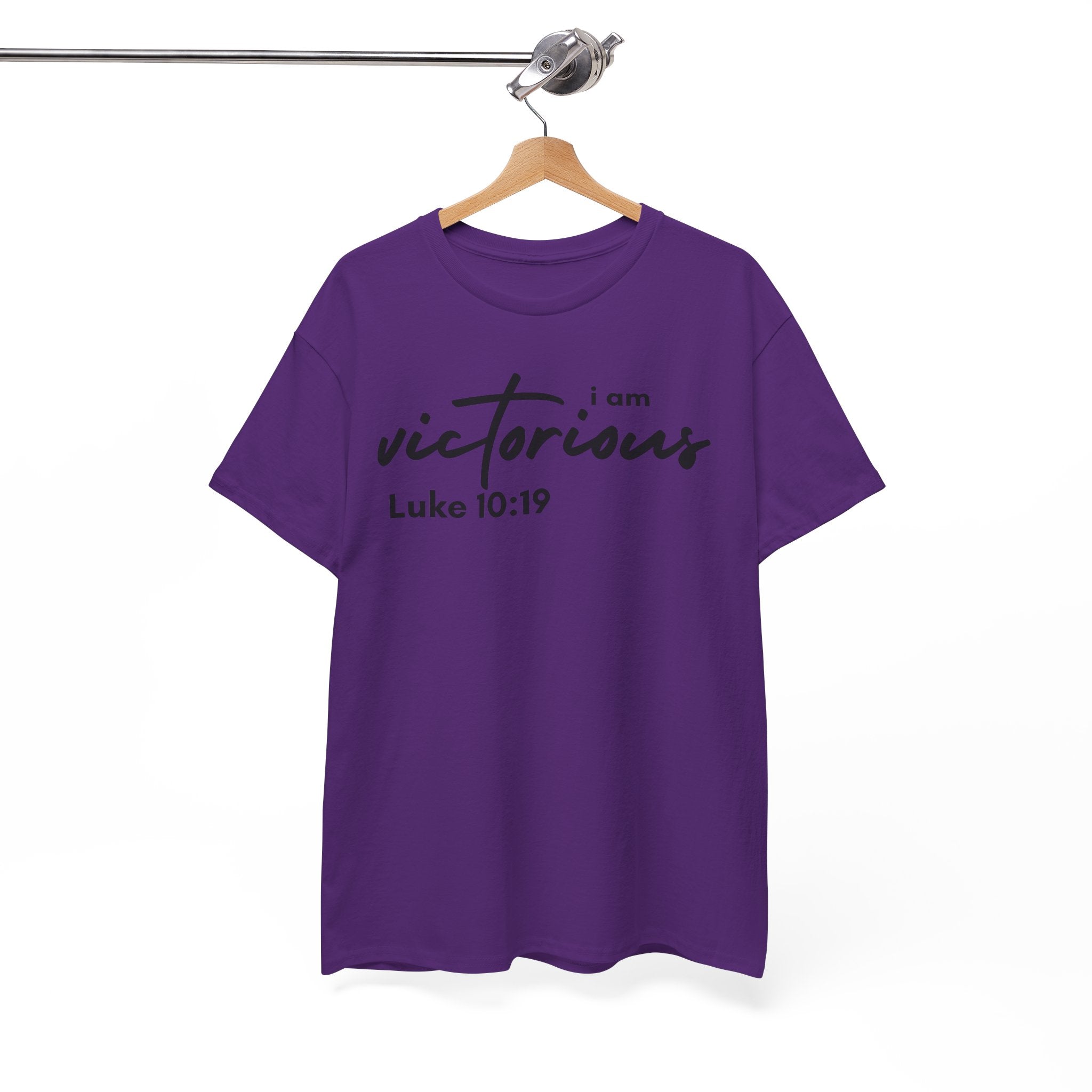 I Am Victorious Christian T-Shirt – Luke 10:19 Scripture Tee | Faith-Based Apparel