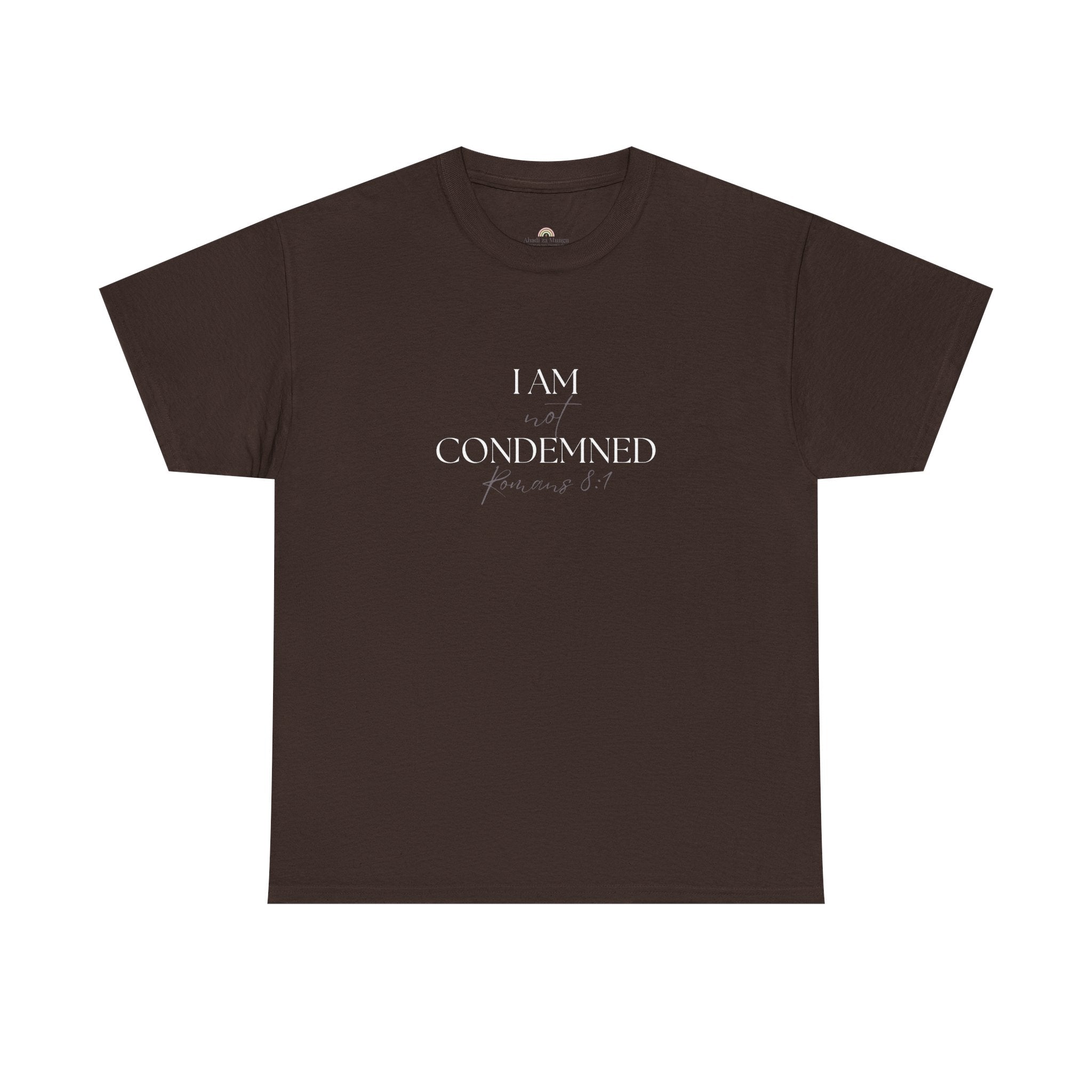 I Am Not Condemned T-Shirt – Christian Tee (Romans 8:1 Scripture) | Faith Apparel for Men & Women