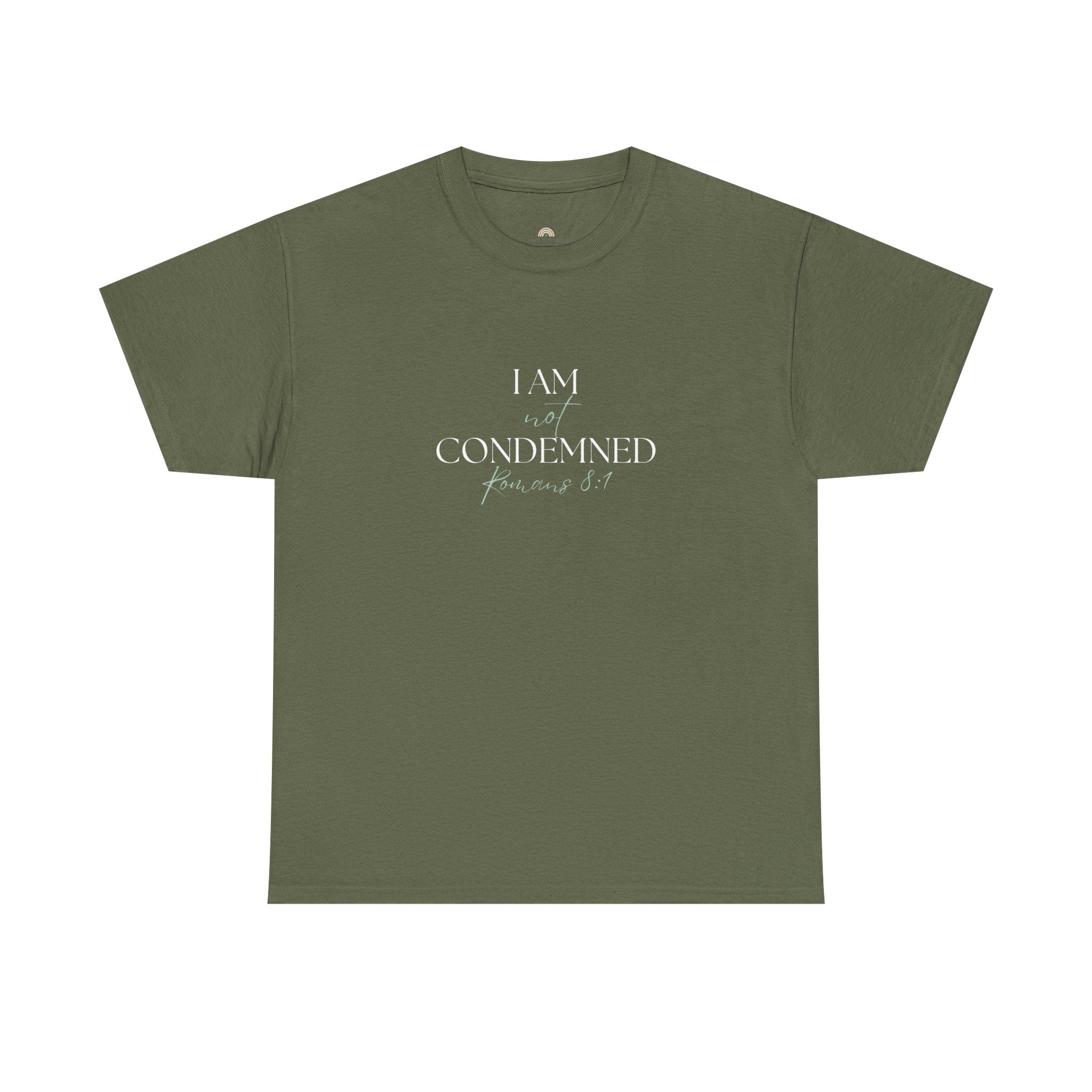 I Am Not Condemned T-Shirt – Christian Tee (Romans 8:1 Scripture) | Faith Apparel for Men & Women