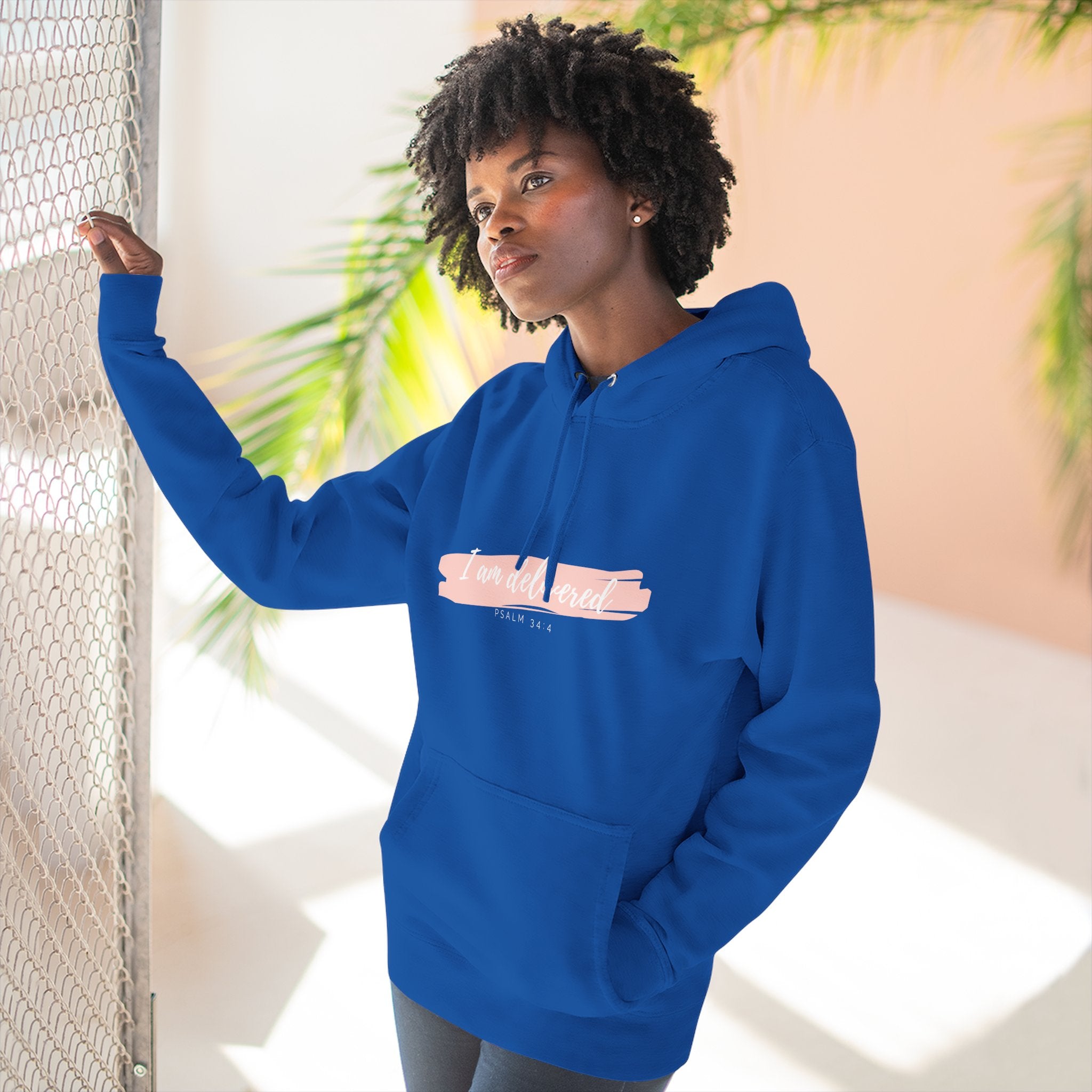I Am Delivered Christian Hoodie — Psalm 34:4 Faith Hoodie | Inspirational Scripture Pullover | Unisex Christian Apparel