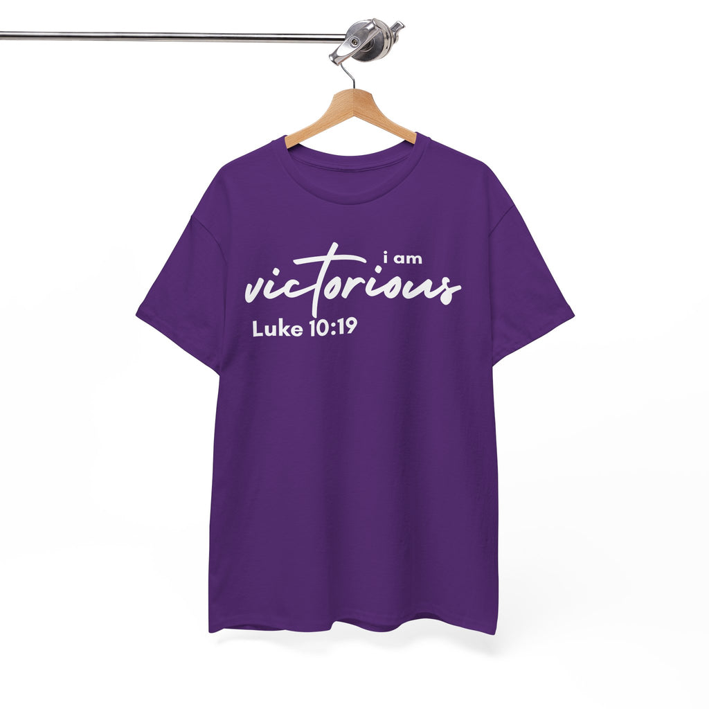 I Am Victorious Christian T-Shirt – Luke 10:19 Scripture Tee | Faith-Based Apparel