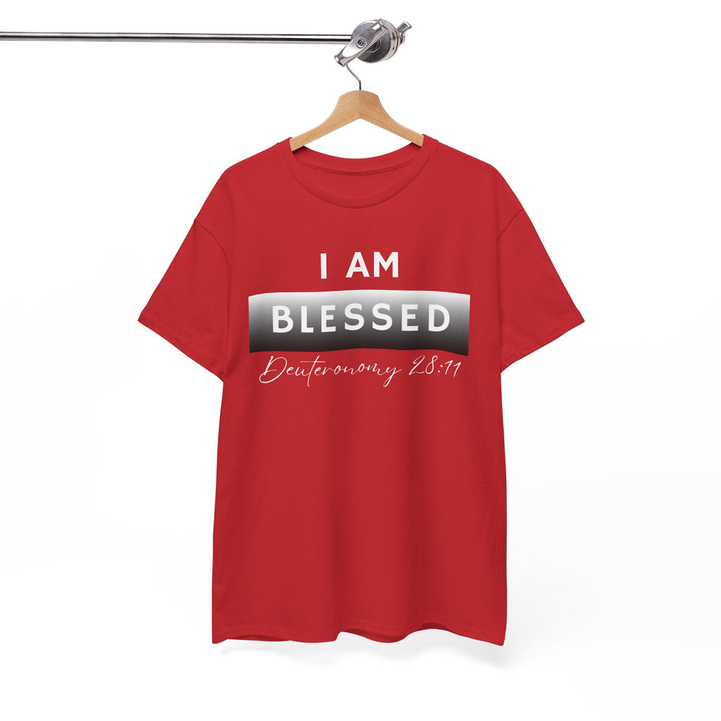 I Am Blessed Christian T-Shirt — Deuteronomy 28:11 Scripture Faith Tee (2)