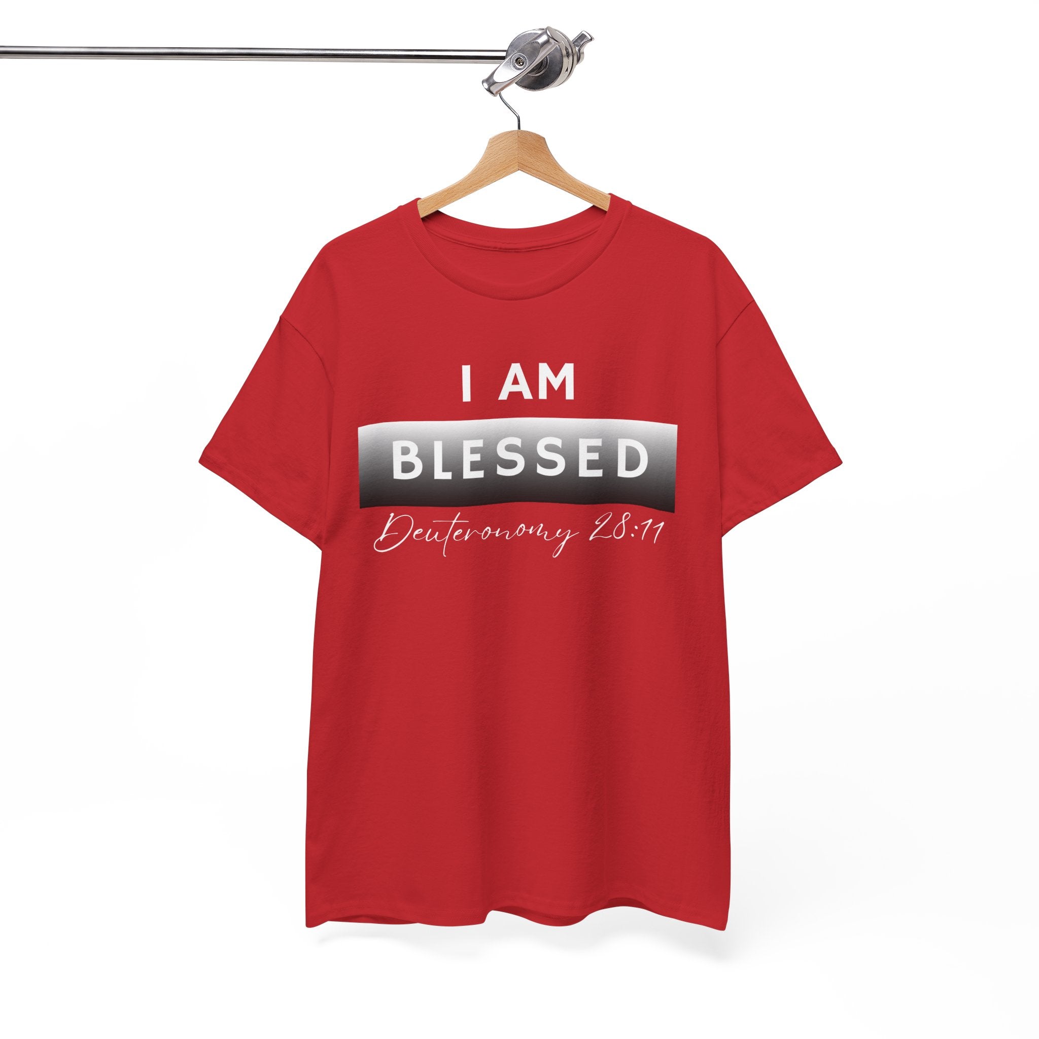 I Am Blessed Christian T-Shirt — Deuteronomy 28:11 Scripture Faith Tee (2)