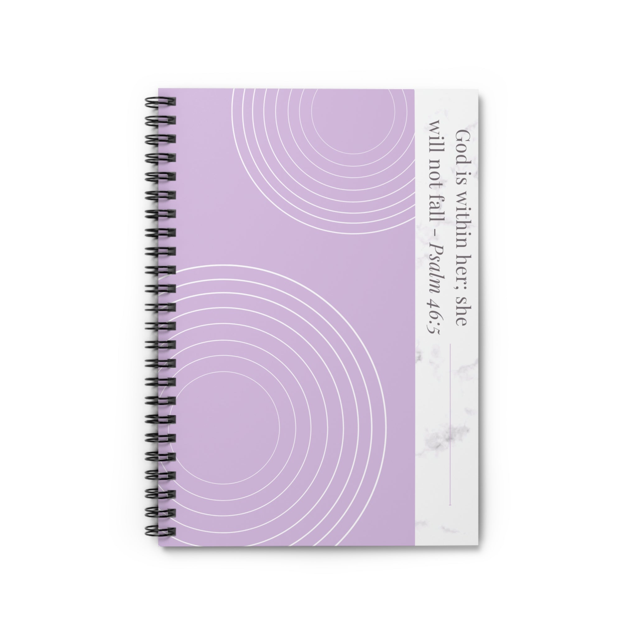 God Is Within Her Spiral Notebook — Psalm 46:5 Christian Journal for Women | Faith Prayer & Bible Study Notebook