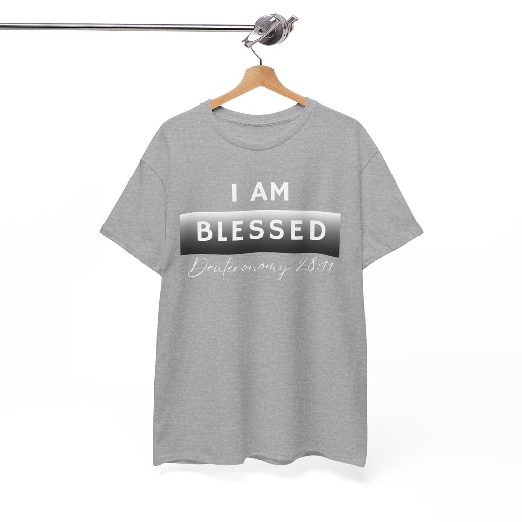 I Am Blessed Christian T-Shirt — Deuteronomy 28:11 Scripture Faith Tee (2)