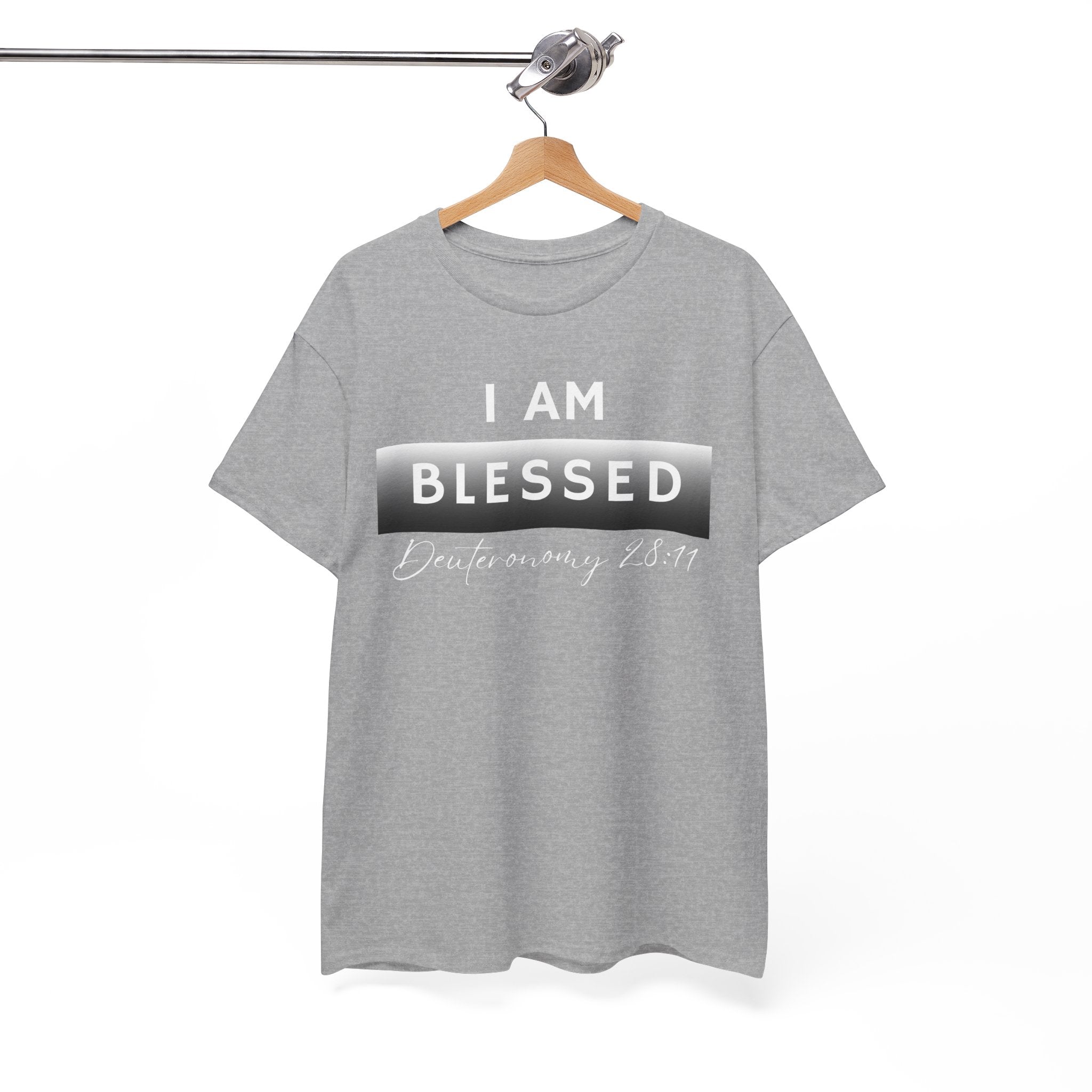 I Am Blessed Christian T-Shirt — Deuteronomy 28:11 Scripture Faith Tee (2)