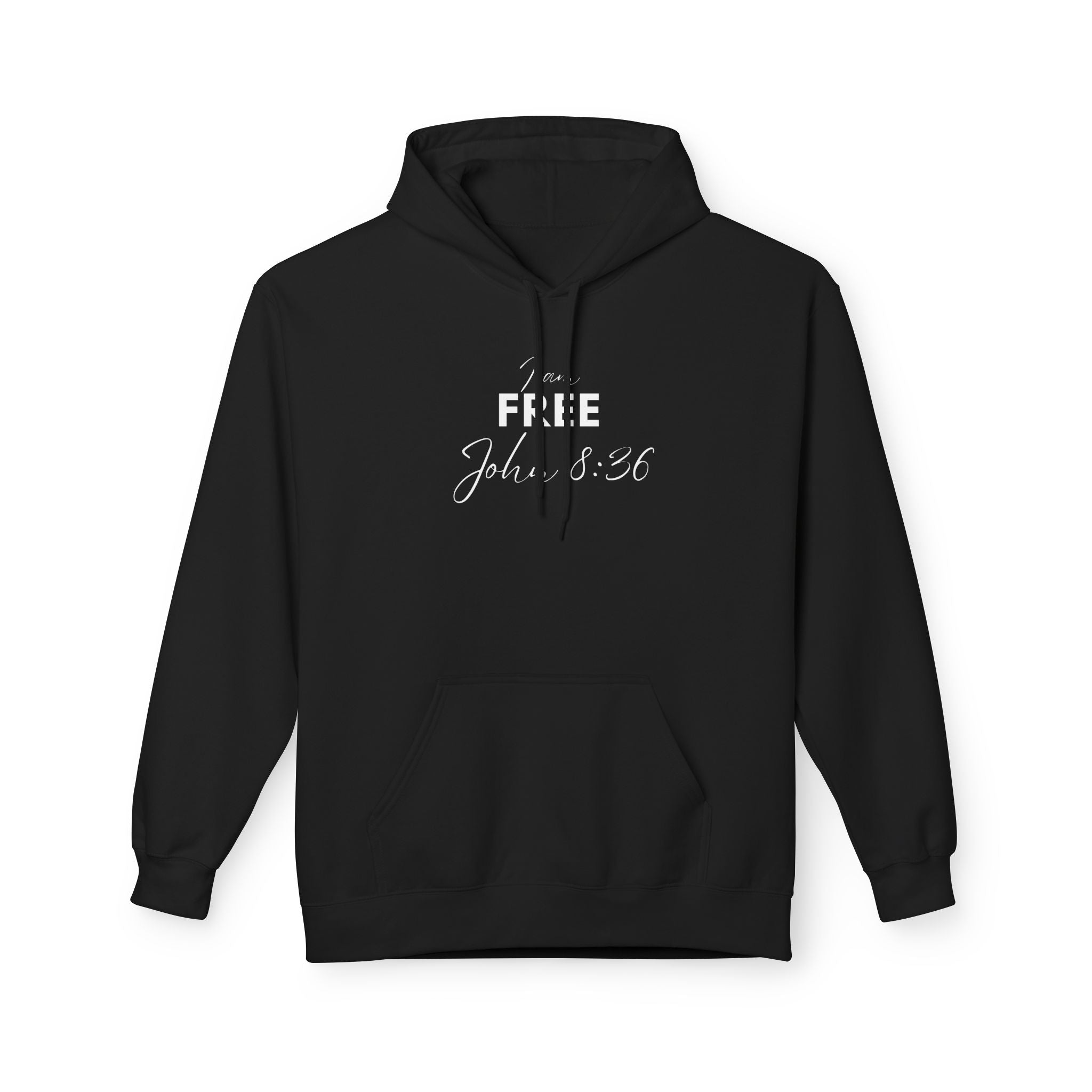 I Am Free Hoodie – John 8:36 Christian Scripture Hoodie | Faith-Based Inspirational Pullover
