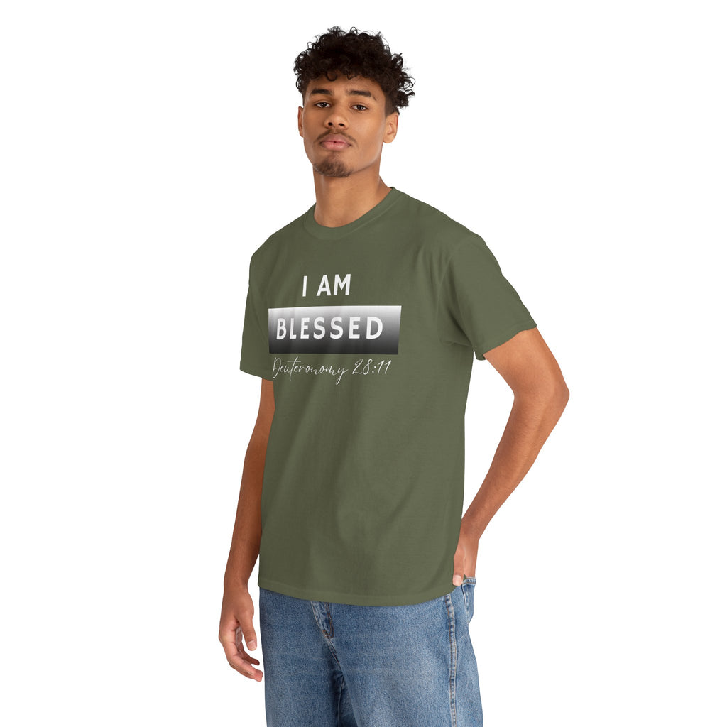 I Am Blessed Christian T-Shirt — Deuteronomy 28:11 Scripture Faith Tee (2)