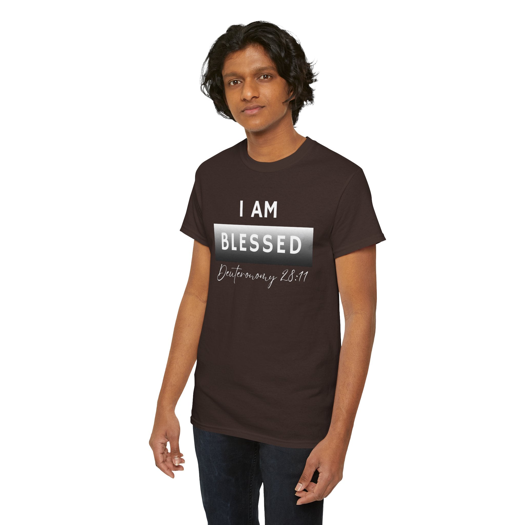 I Am Blessed Christian T-Shirt — Deuteronomy 28:11 Scripture Faith Tee (2)