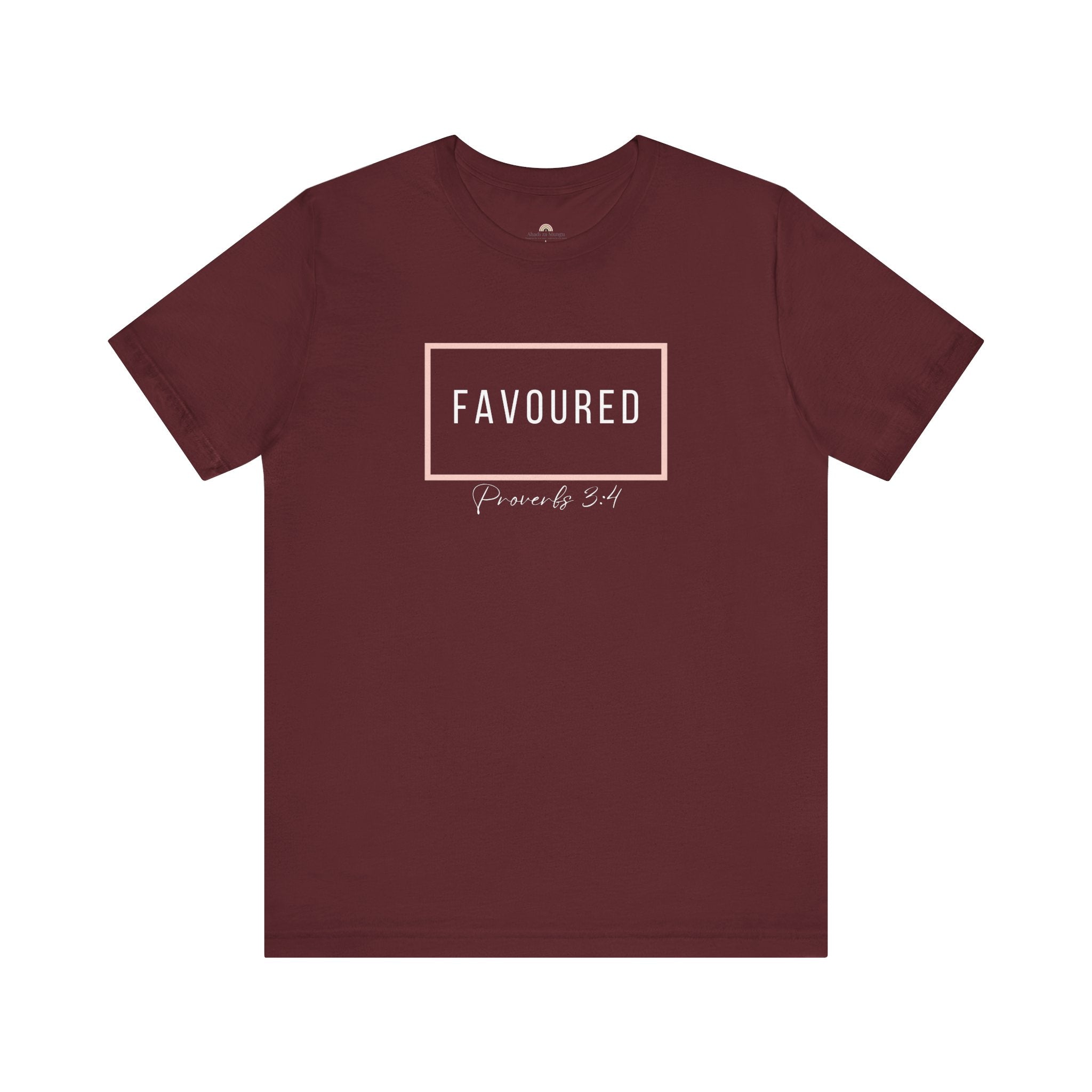 Favoured Christian T-Shirt – Proverbs 3:4 Scripture Tee | Faith-Based Unisex Shirt