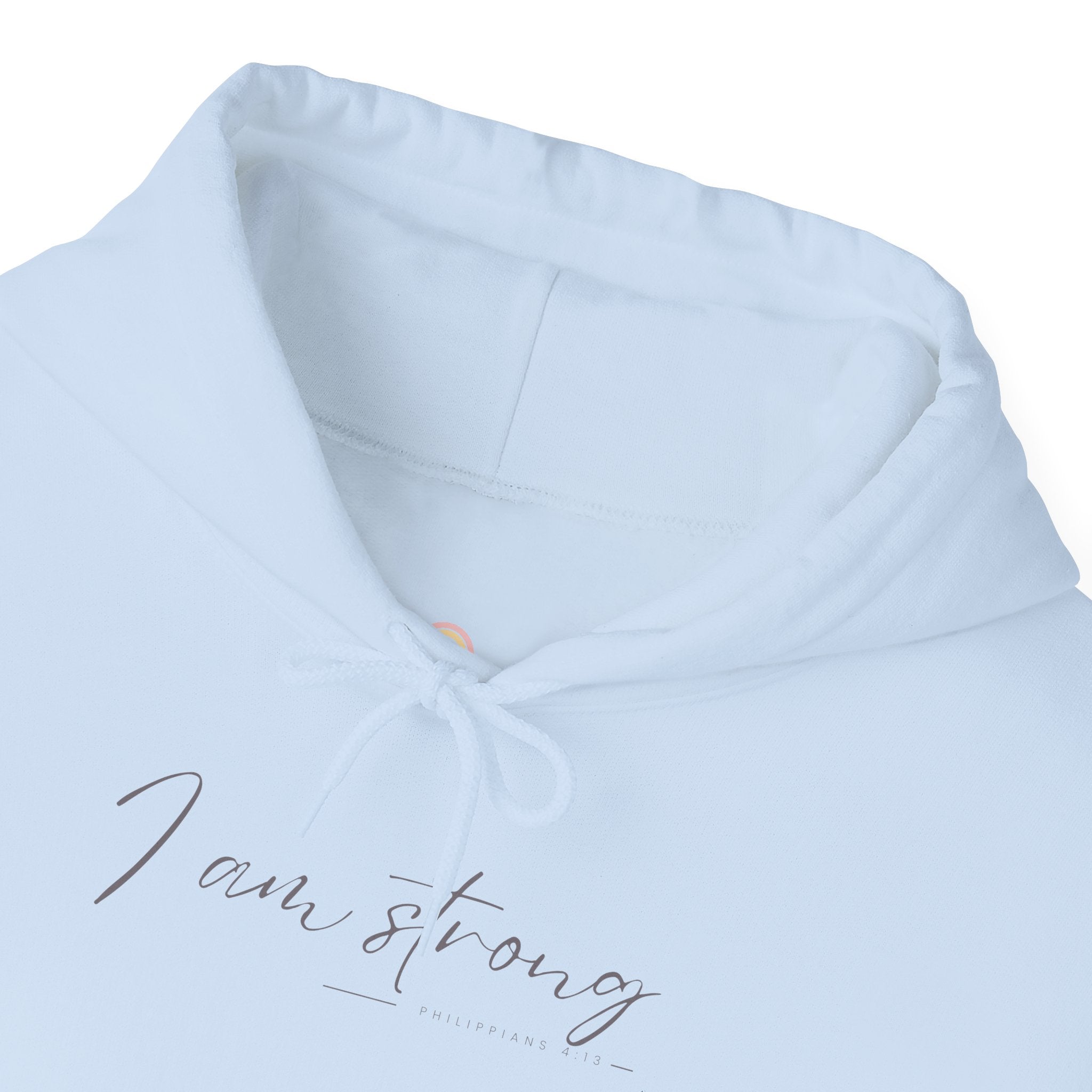 I Am Strong Hoodie – Philippians 4:13 Christian Unisex Faith Sweatshirt