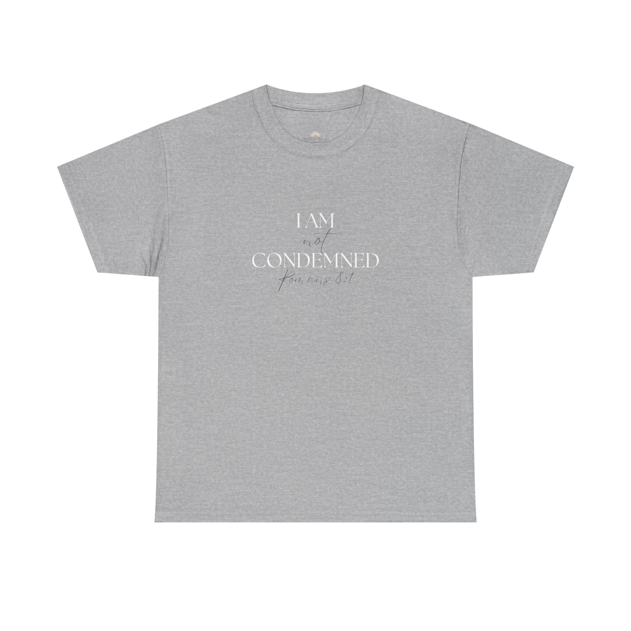I Am Not Condemned T-Shirt – Christian Tee (Romans 8:1 Scripture) | Faith Apparel for Men & Women