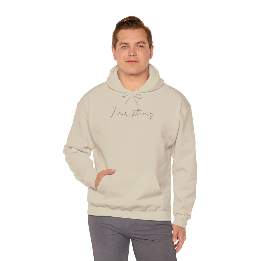 I Am Strong Hoodie – Philippians 4:13 Christian Unisex Faith Sweatshirt