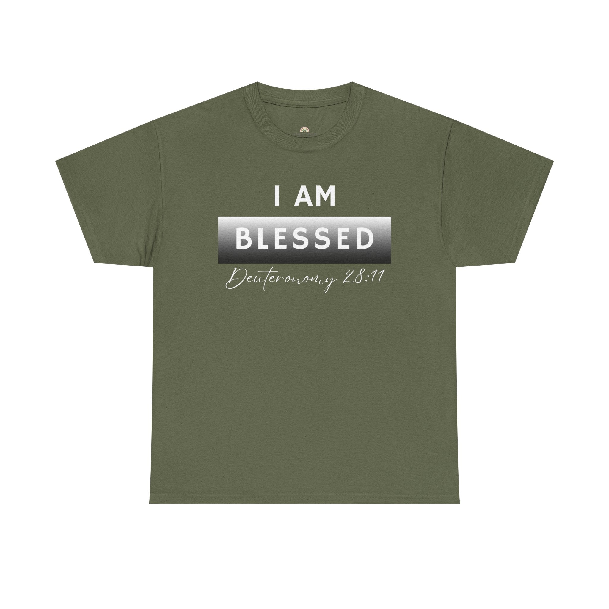 I Am Blessed Christian T-Shirt — Deuteronomy 28:11 Scripture Faith Tee (2)