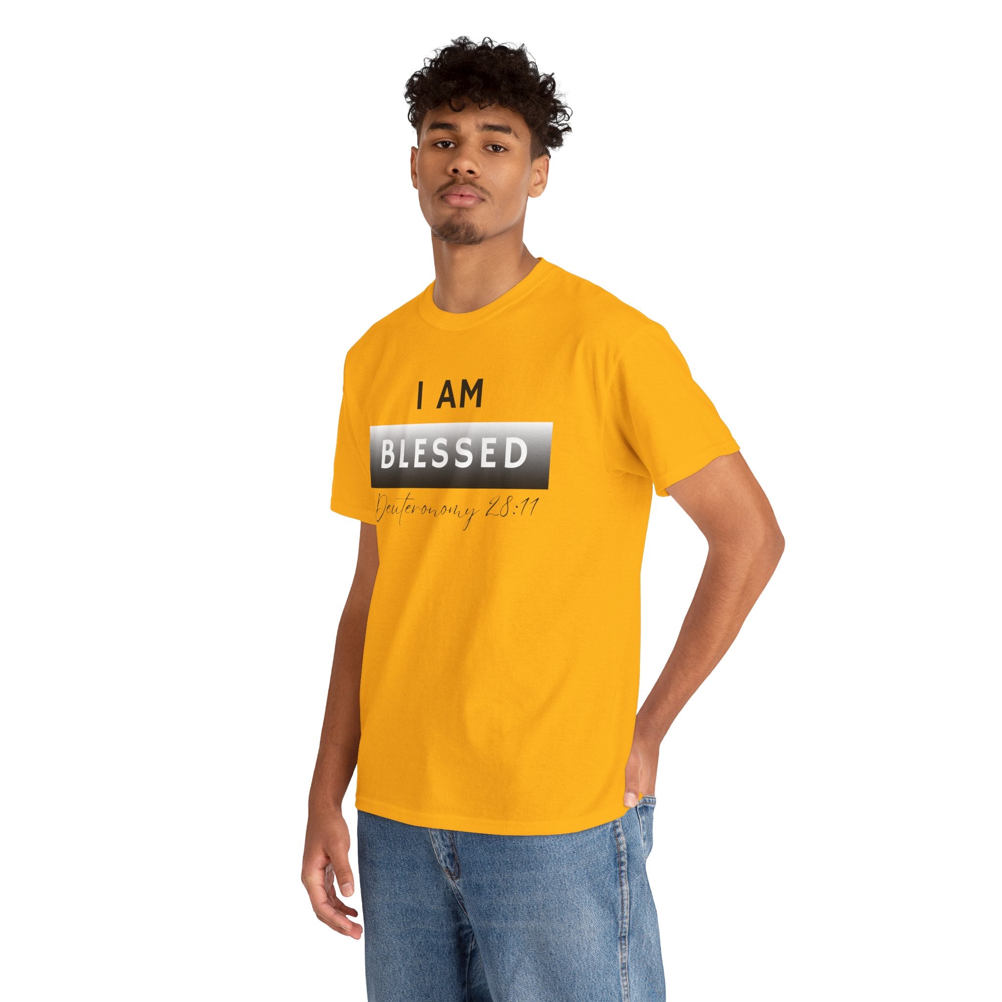 I Am Blessed Christian T-Shirt — Deuteronomy 28:11 Scripture Faith Tee