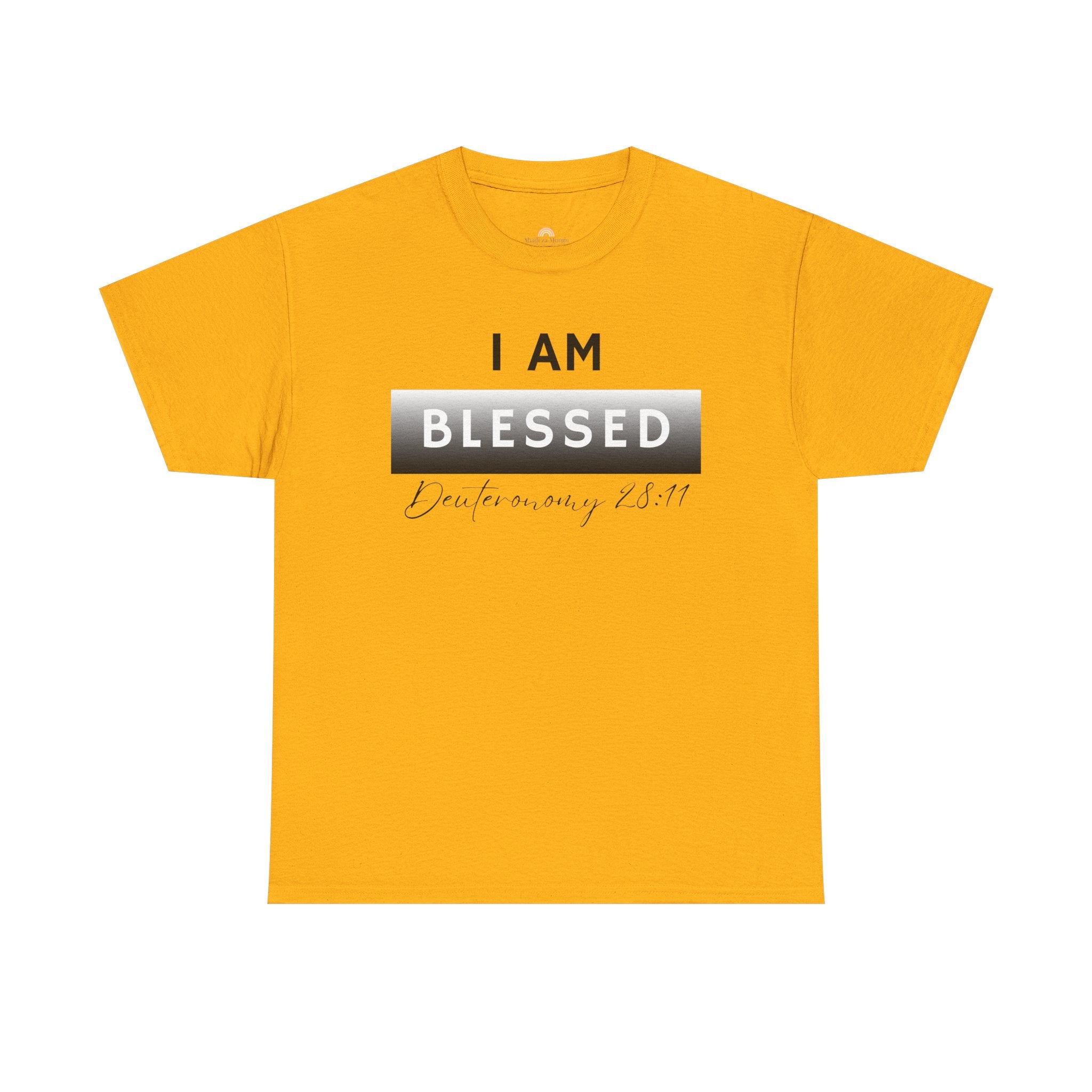 I Am Blessed Christian T-Shirt — Deuteronomy 28:11 Scripture Faith Tee