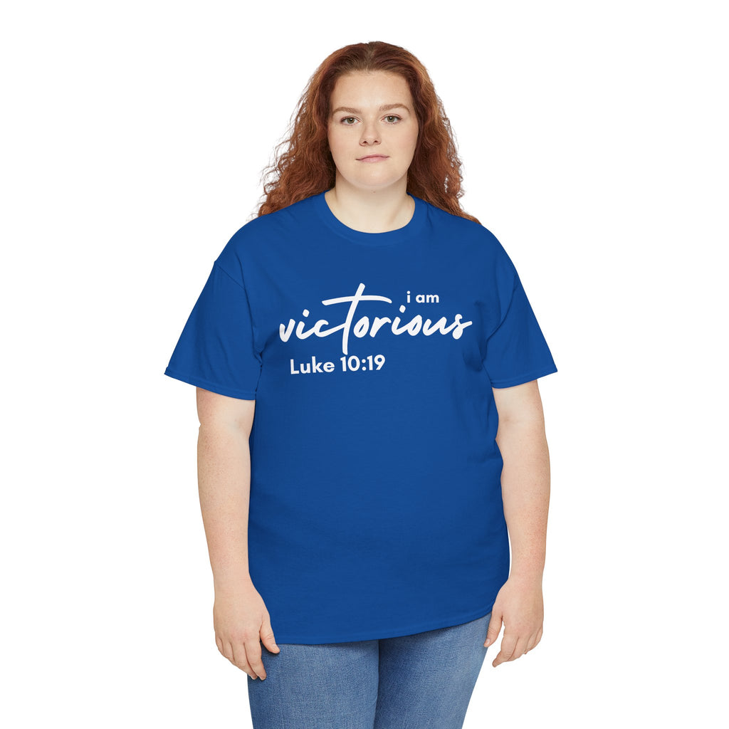 I Am Victorious Christian T-Shirt – Luke 10:19 Scripture Tee | Faith-Based Apparel