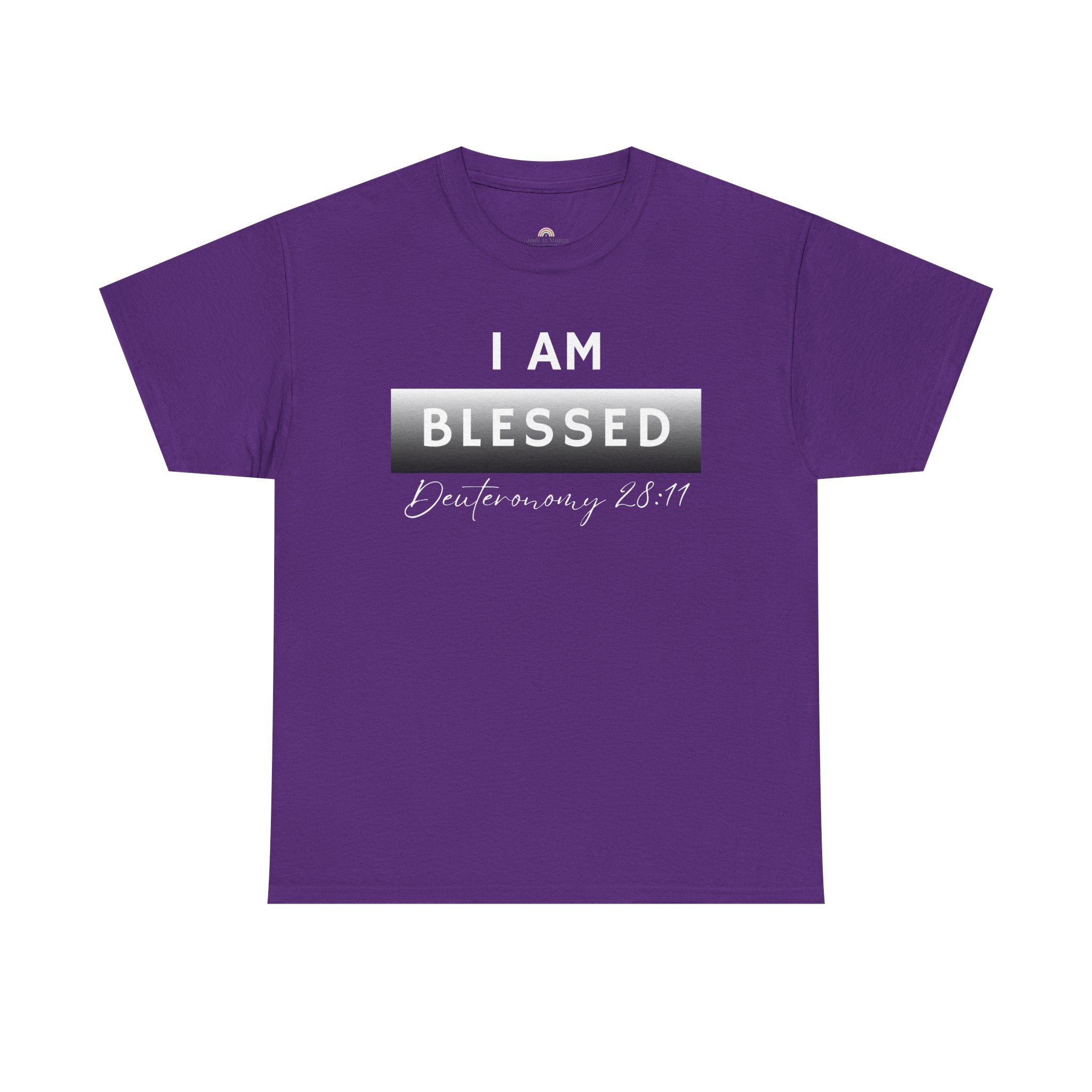 I Am Blessed Christian T-Shirt — Deuteronomy 28:11 Scripture Faith Tee (2)