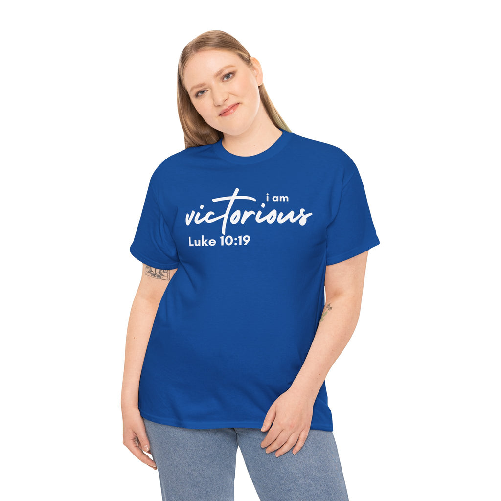 I Am Victorious Christian T-Shirt – Luke 10:19 Scripture Tee | Faith-Based Apparel