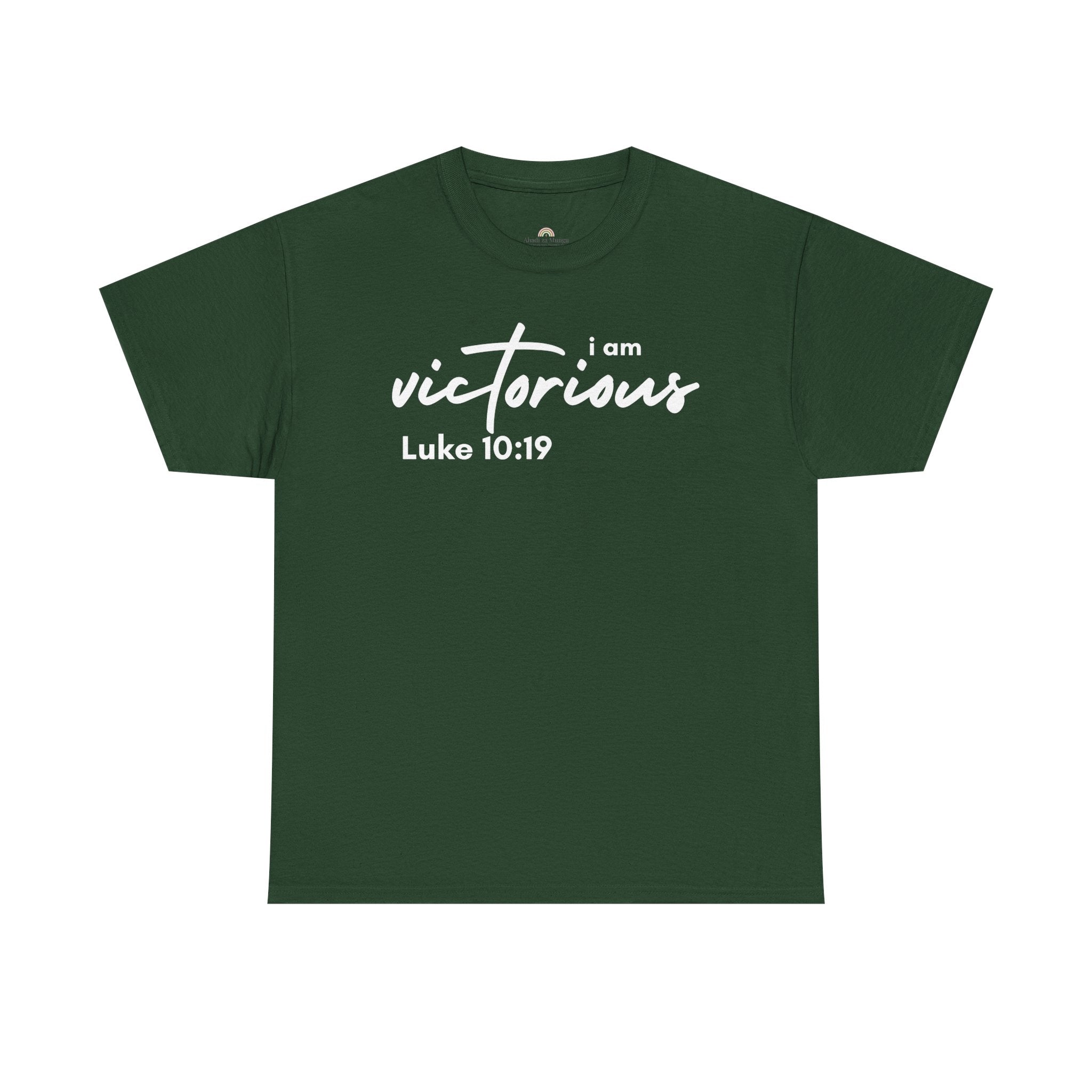 I Am Victorious Christian T-Shirt – Luke 10:19 Scripture Tee | Faith-Based Apparel