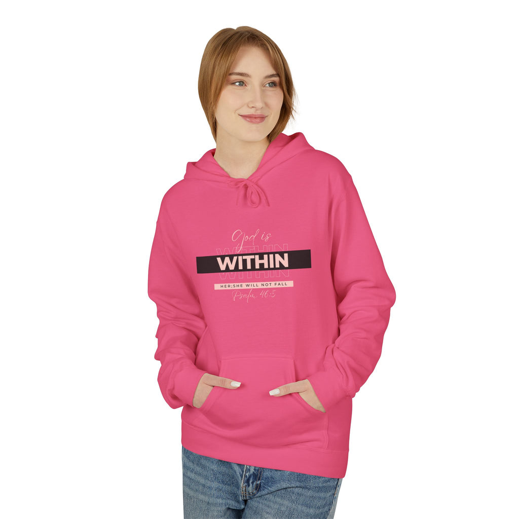 God Is Within Her Hoodie — Psalm 46:5 Christian Hoodie for Women | Faith-Based Inspirational Pullover