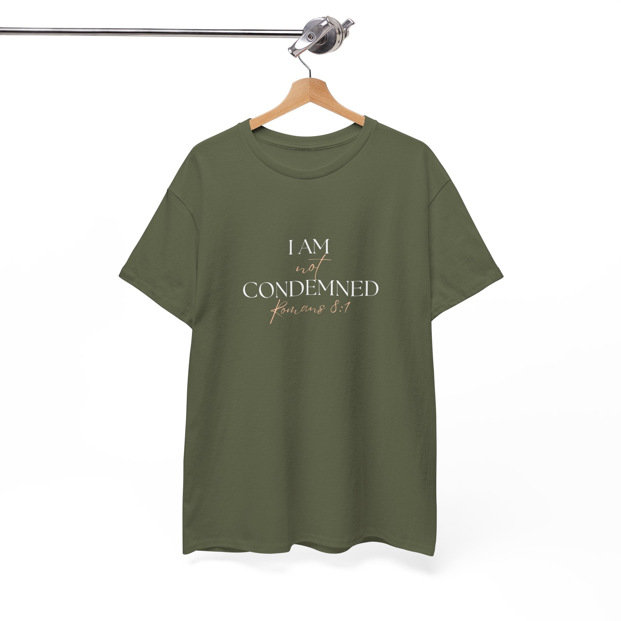 I Am Not Condemned T-Shirt – Christian Tee (Romans 8:1 Scripture) | Faith Apparel for Men & Women