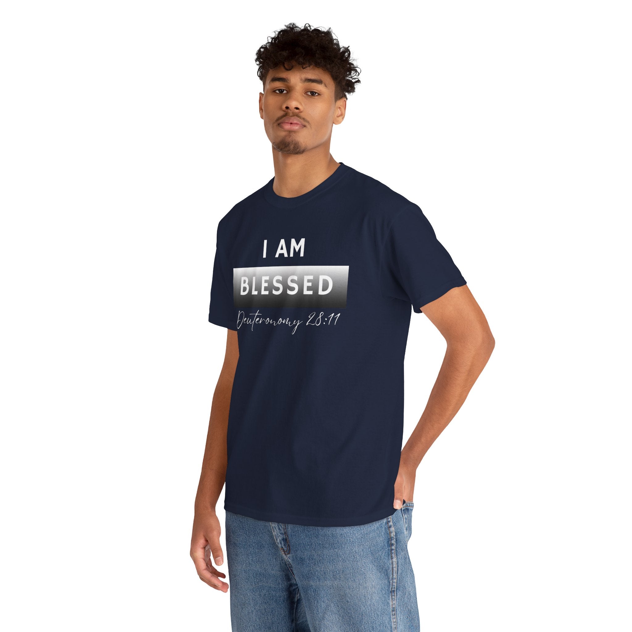 I Am Blessed Christian T-Shirt — Deuteronomy 28:11 Scripture Faith Tee (2)