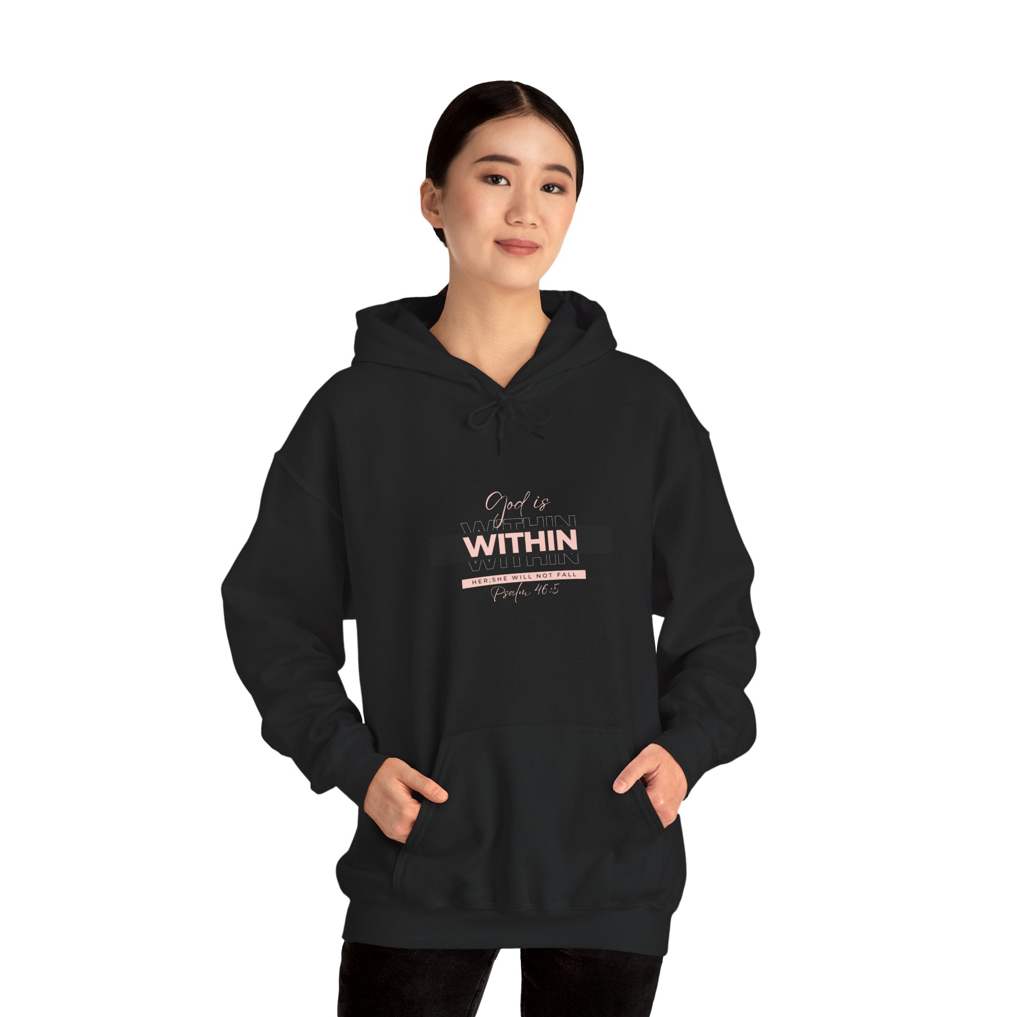 God Is Within Her Hoodie — Psalm 46:5 Christian Hoodie for Women | Inspirational Faith-Based Unisex Pullover