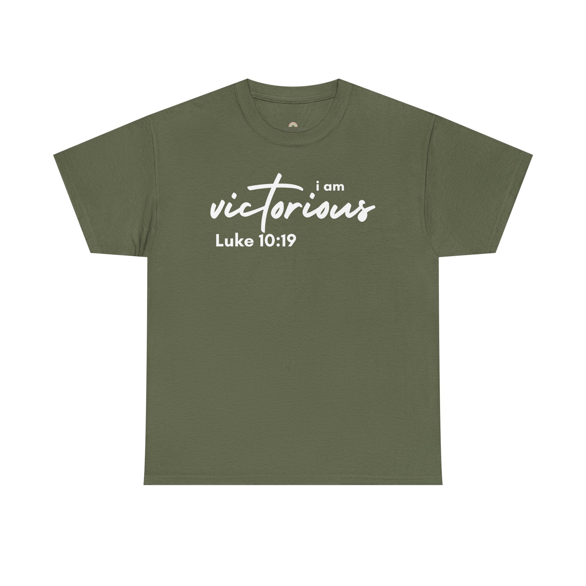 I Am Victorious Christian T-Shirt – Luke 10:19 Scripture Tee | Faith-Based Apparel