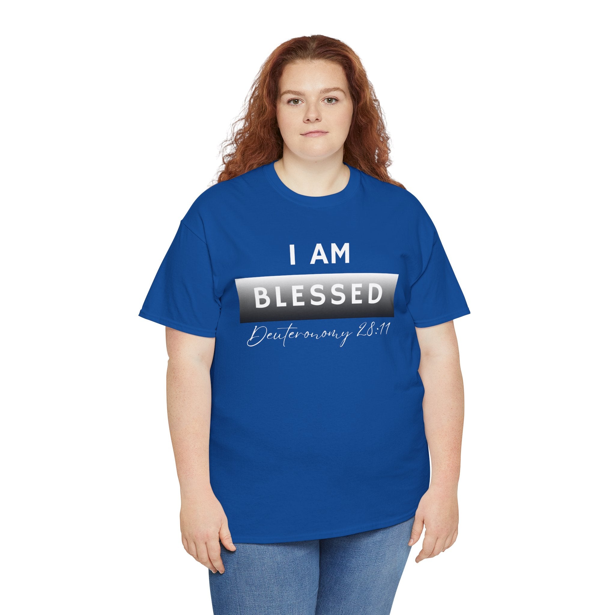 I Am Blessed Christian T-Shirt — Deuteronomy 28:11 Scripture Faith Tee (2)