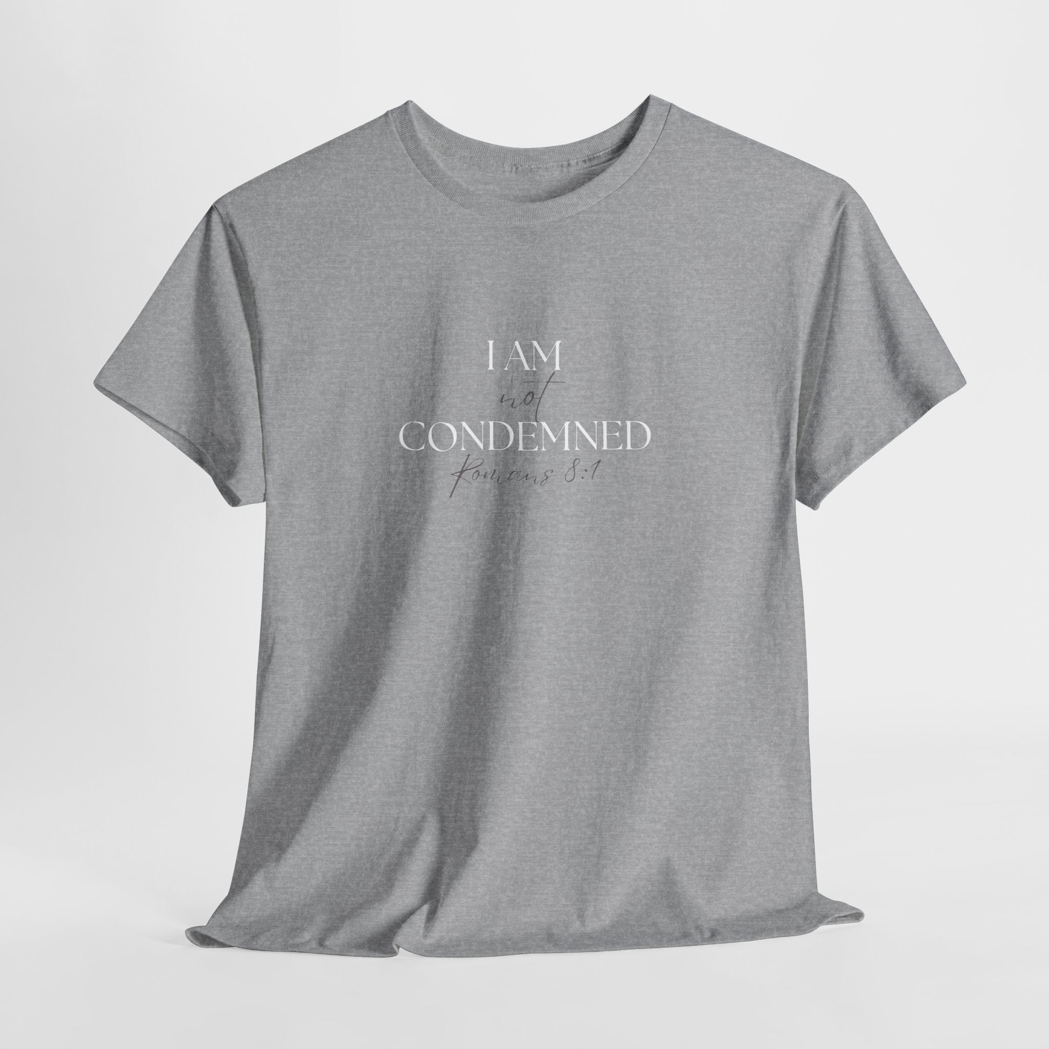 I Am Not Condemned T-Shirt – Christian Tee (Romans 8:1 Scripture) | Faith Apparel for Men & Women