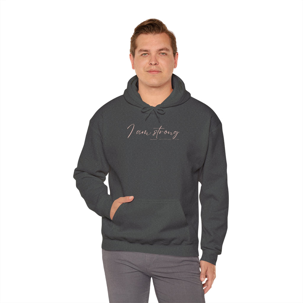 I Am Strong Hoodie – Philippians 4:13 Christian Unisex Faith Sweatshirt