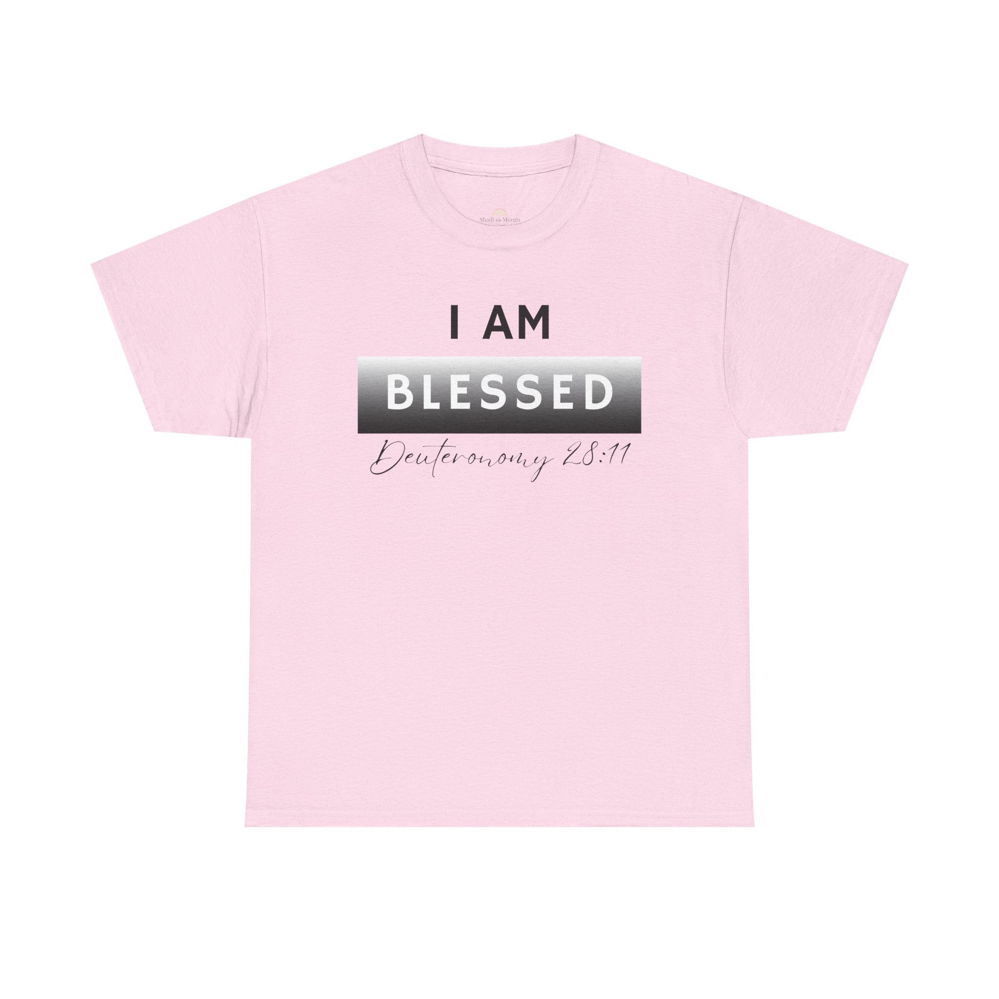 I Am Blessed Christian T-Shirt — Deuteronomy 28:11 Scripture Faith Tee