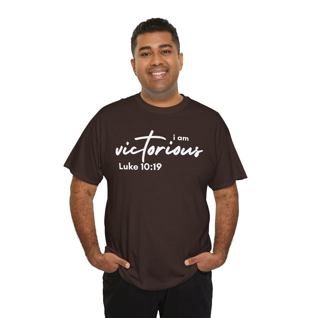 I Am Victorious Christian T-Shirt – Luke 10:19 Scripture Tee | Faith-Based Apparel