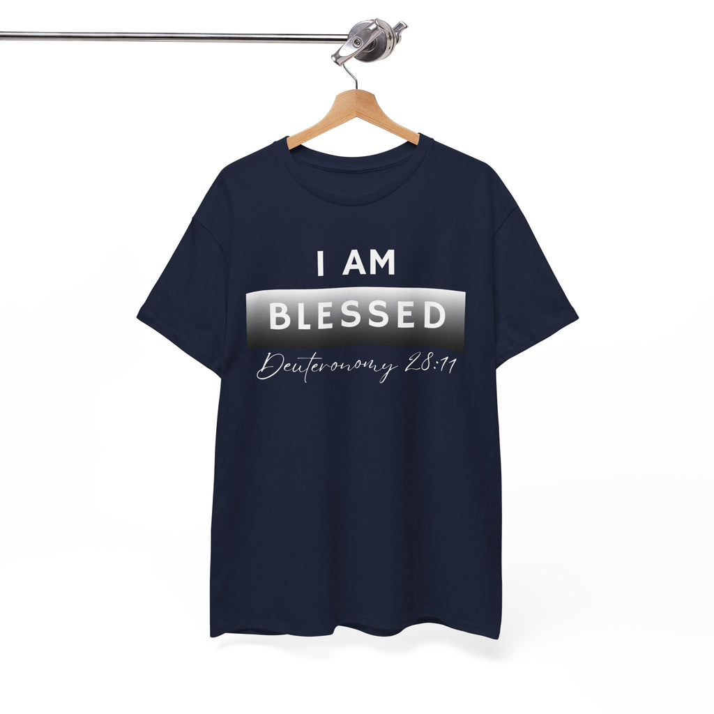 I Am Blessed Christian T-Shirt — Deuteronomy 28:11 Scripture Faith Tee (2)