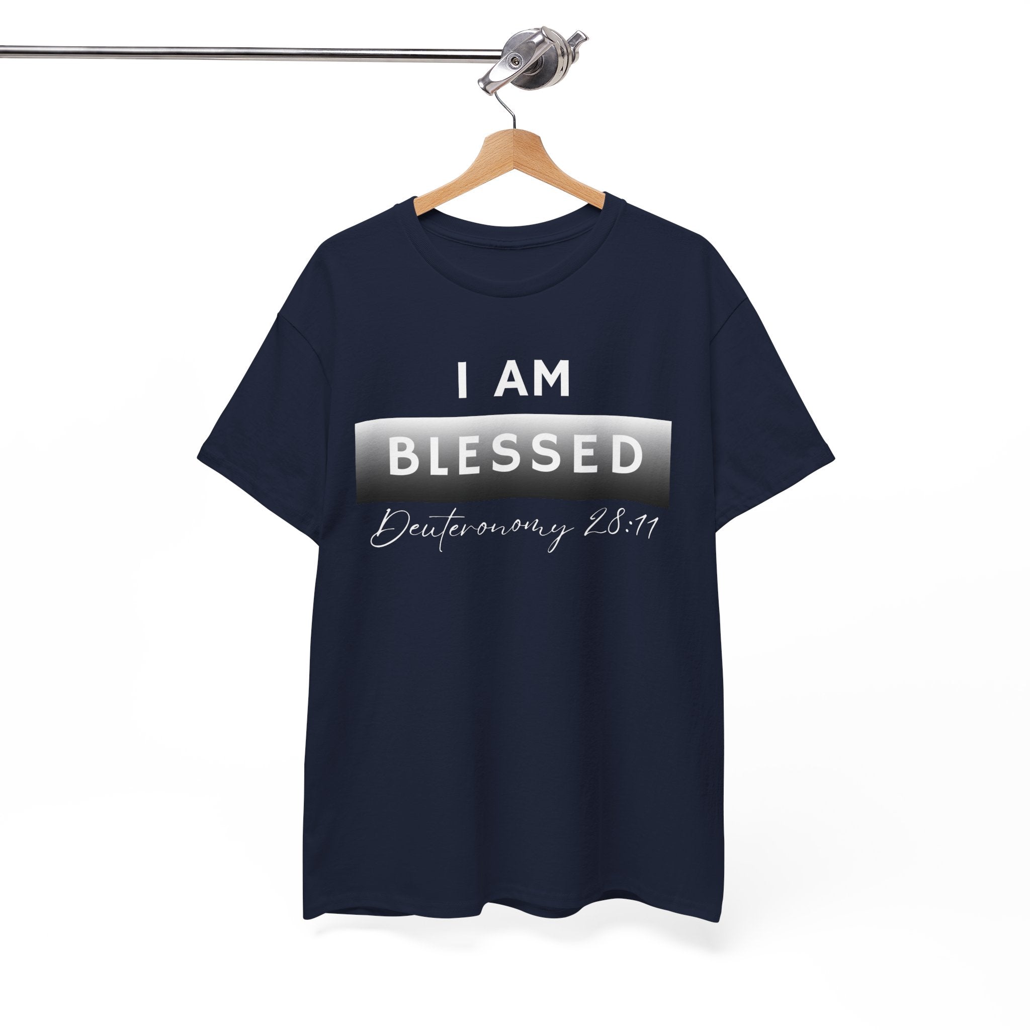 I Am Blessed Christian T-Shirt — Deuteronomy 28:11 Scripture Faith Tee (2)