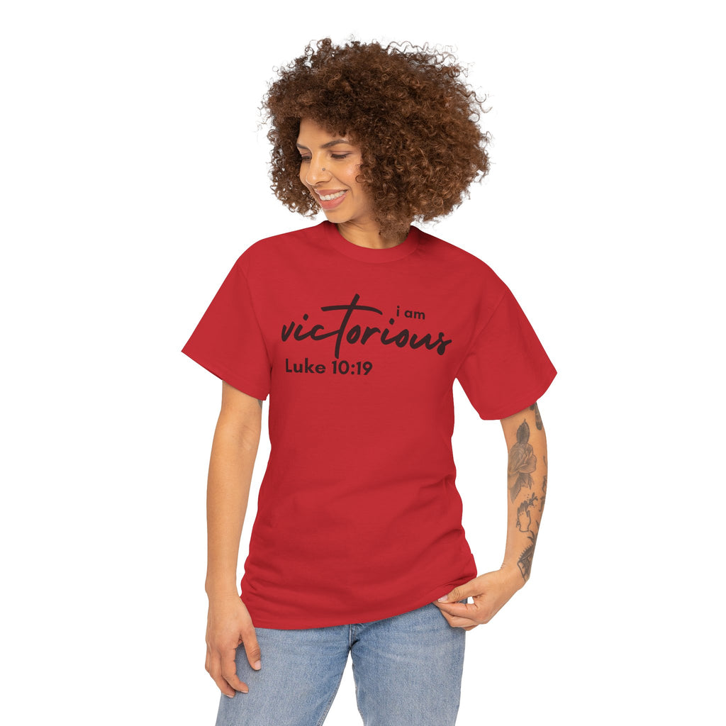 I Am Victorious Christian T-Shirt – Luke 10:19 Scripture Tee | Faith-Based Apparel